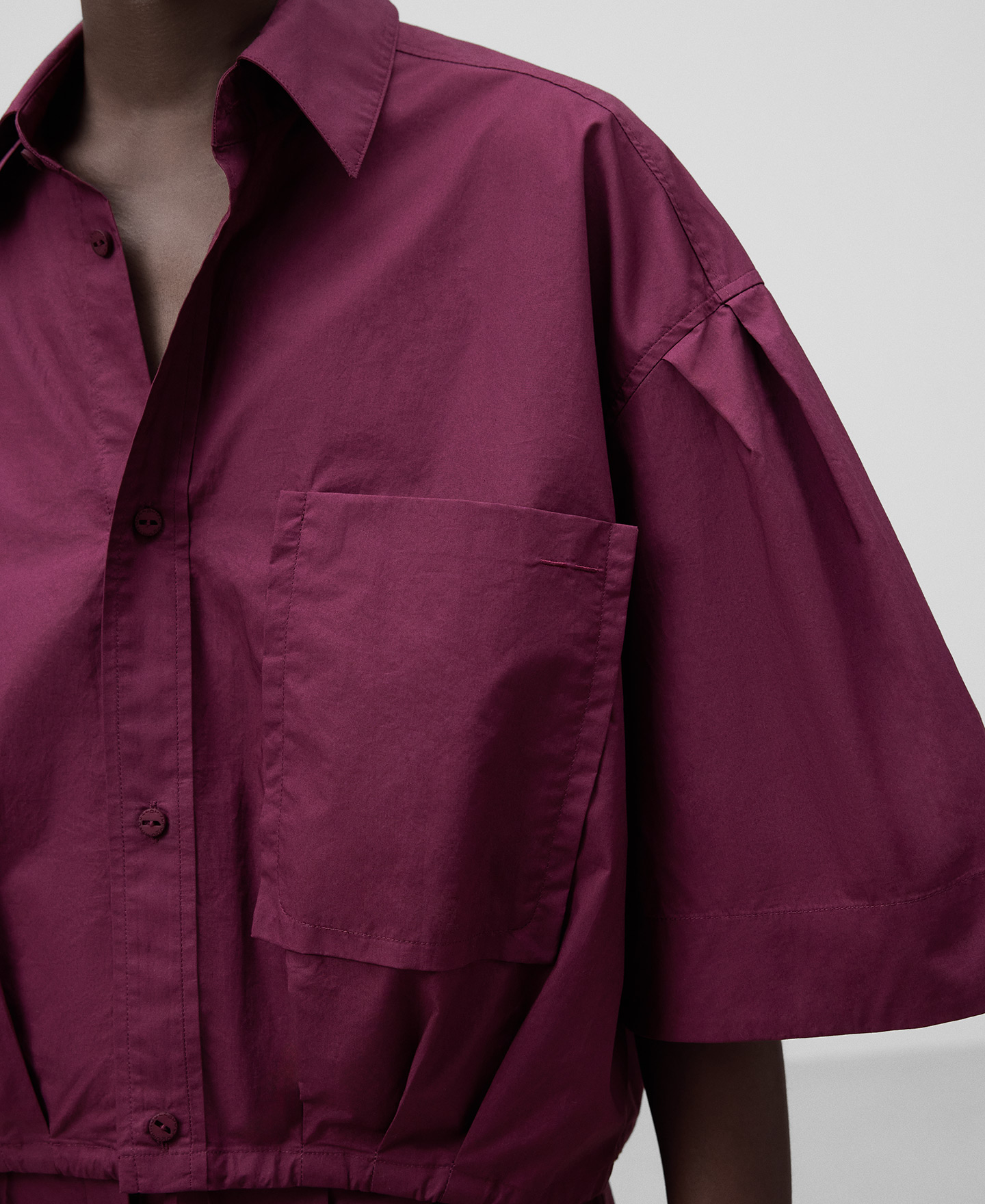Camisa boxy algodón orgánico mujer image number 3