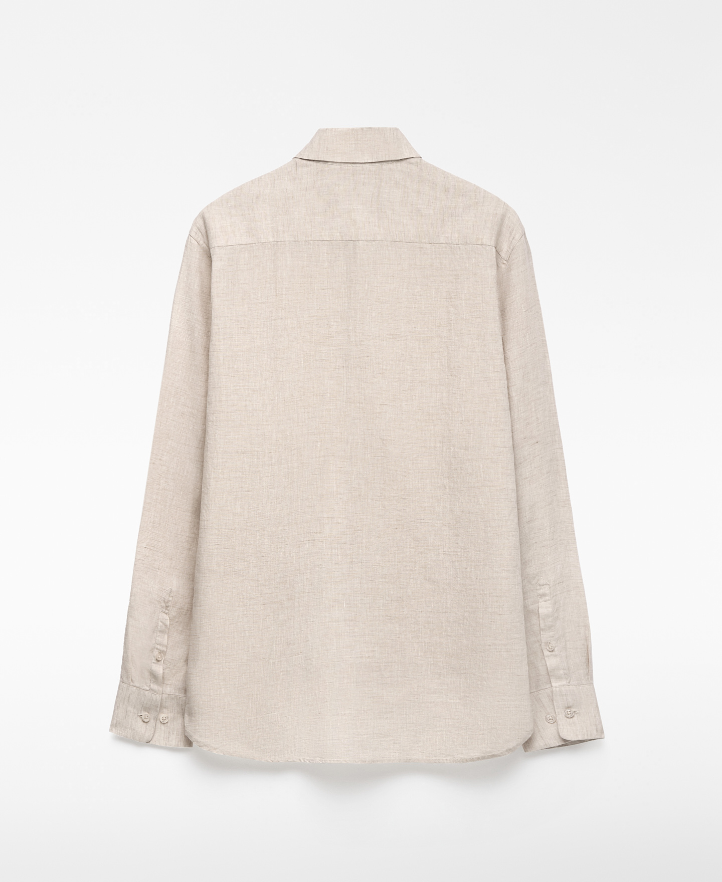 Camisa cuello solapa lino europeo hombre image number 5