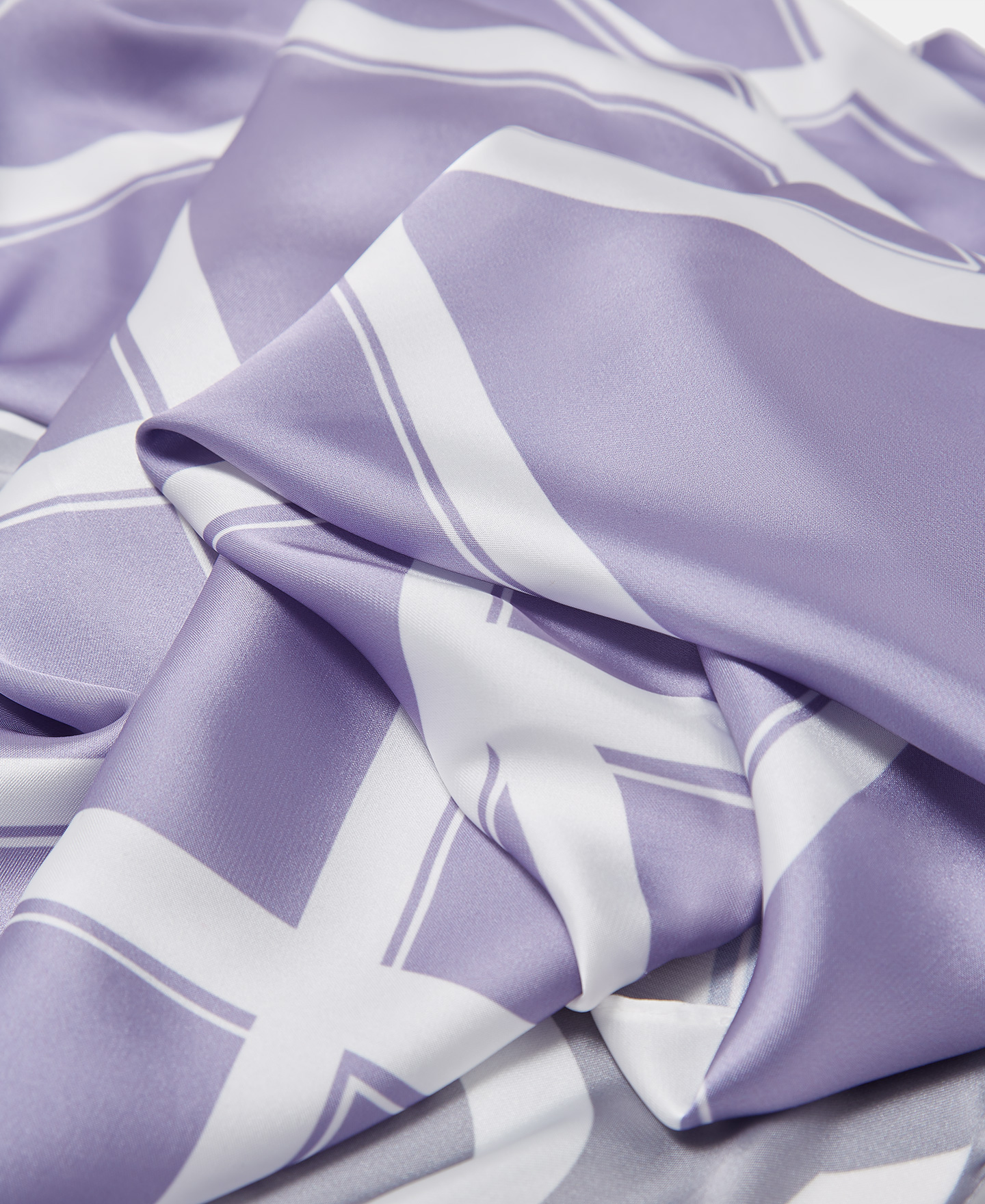Straight printed foulard with logo image number 1