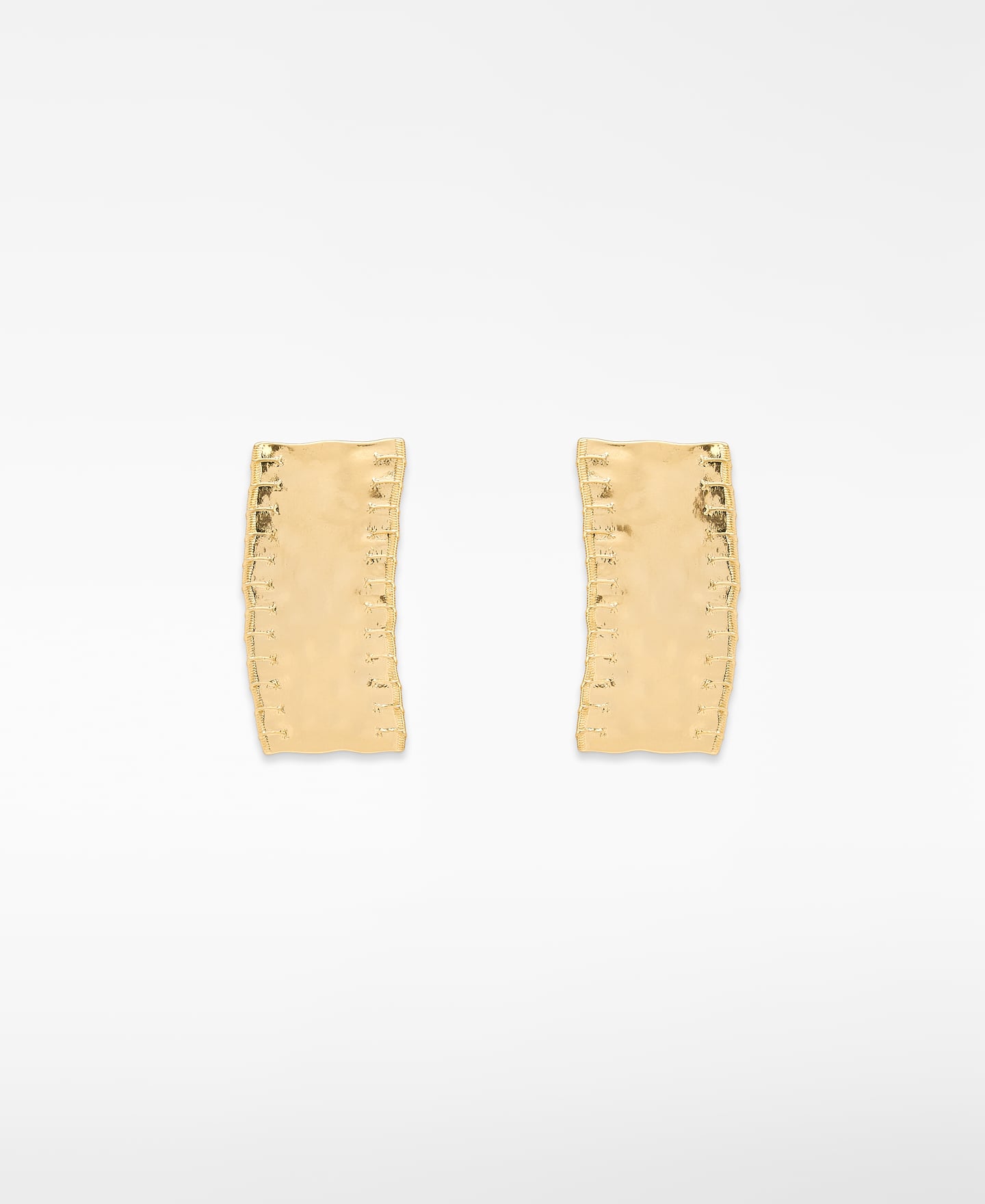 Metal earrings with tape measure design image number 0