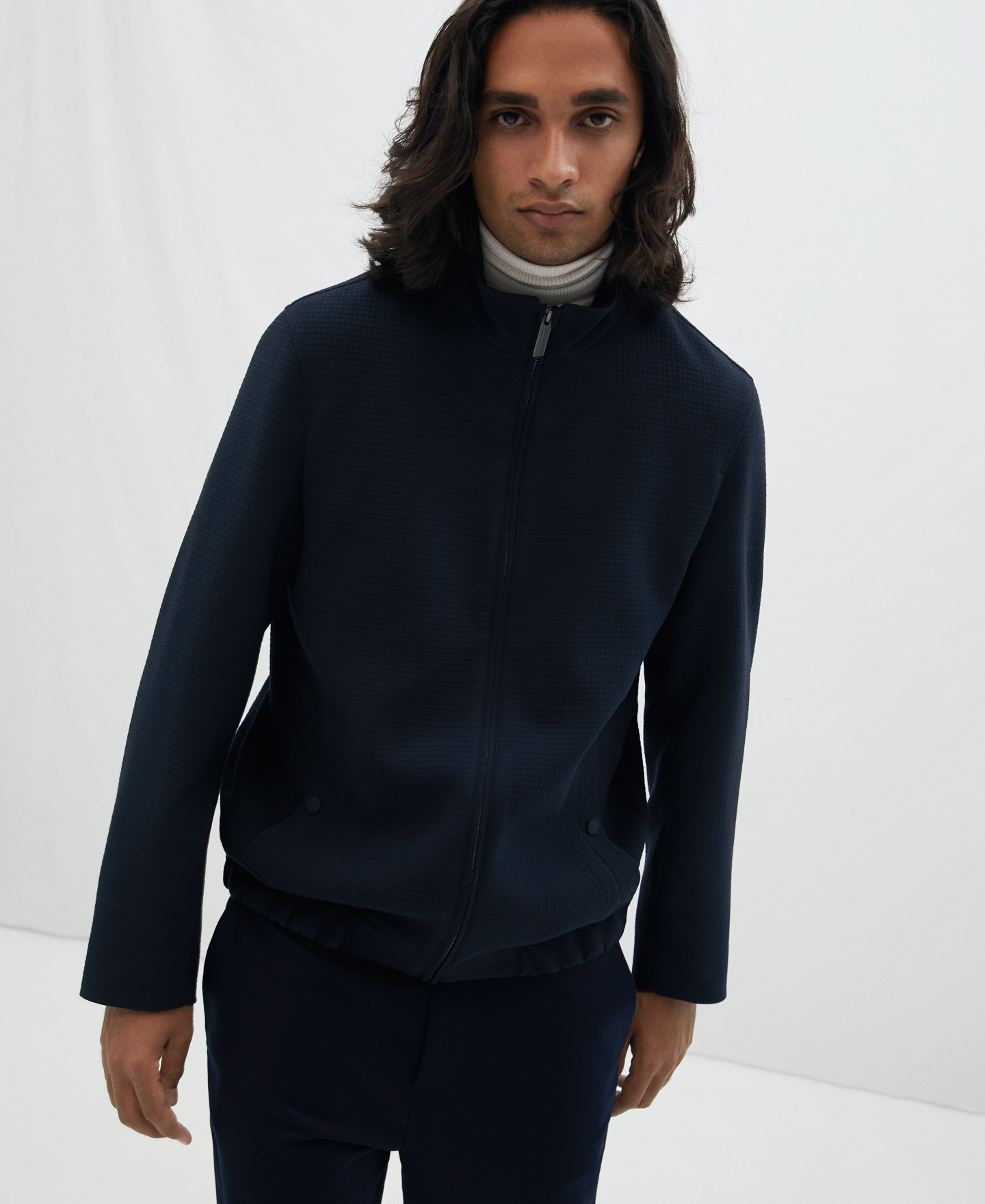 Turtleneck cardigan image number 0