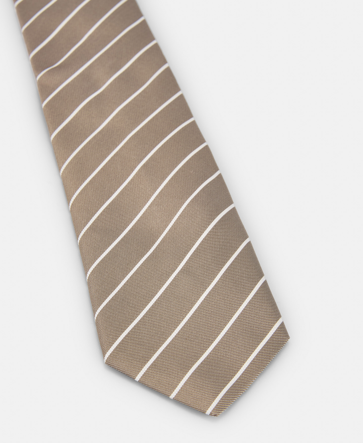 Striped cotton tie image number 1