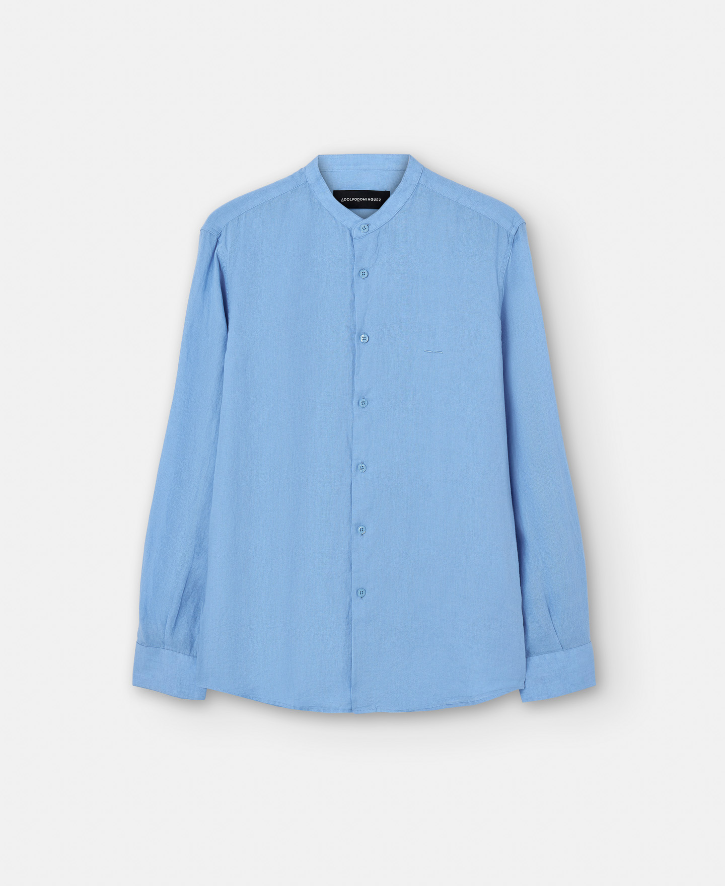 Camisa cuello Mao en lino image number 4