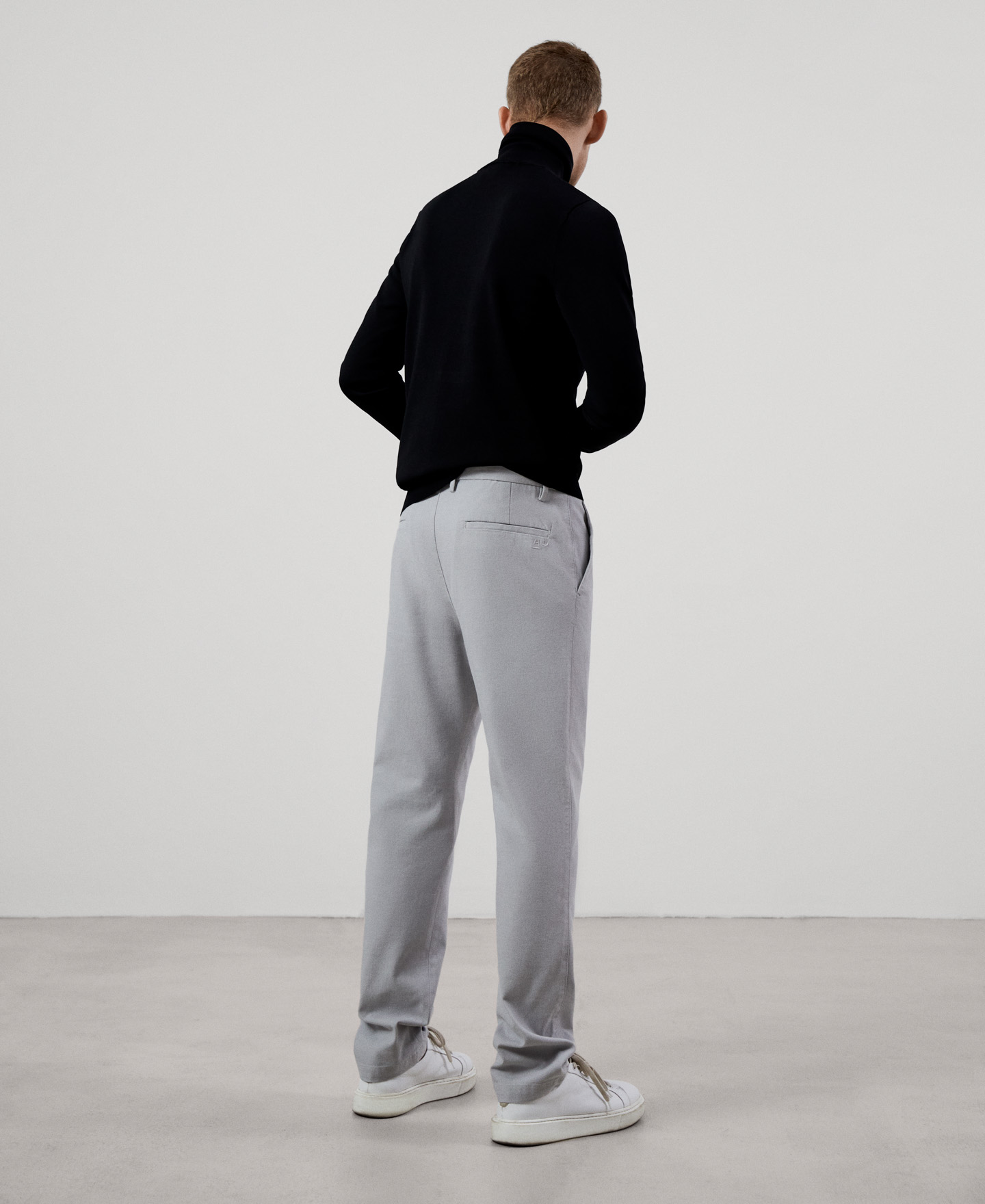Stretch cotton chino trousers image number 2