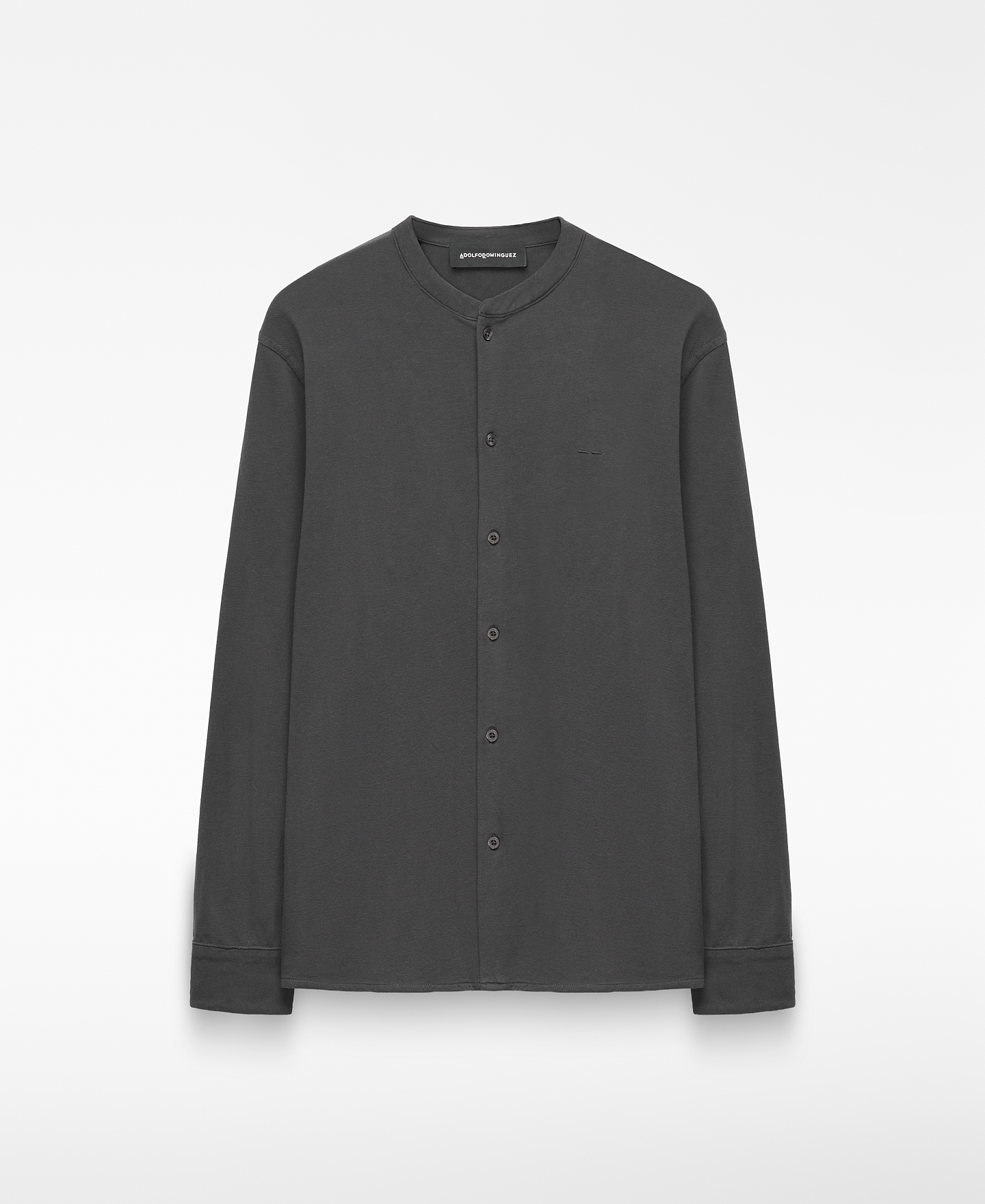 Jersey mandarin collar shirt image number 0