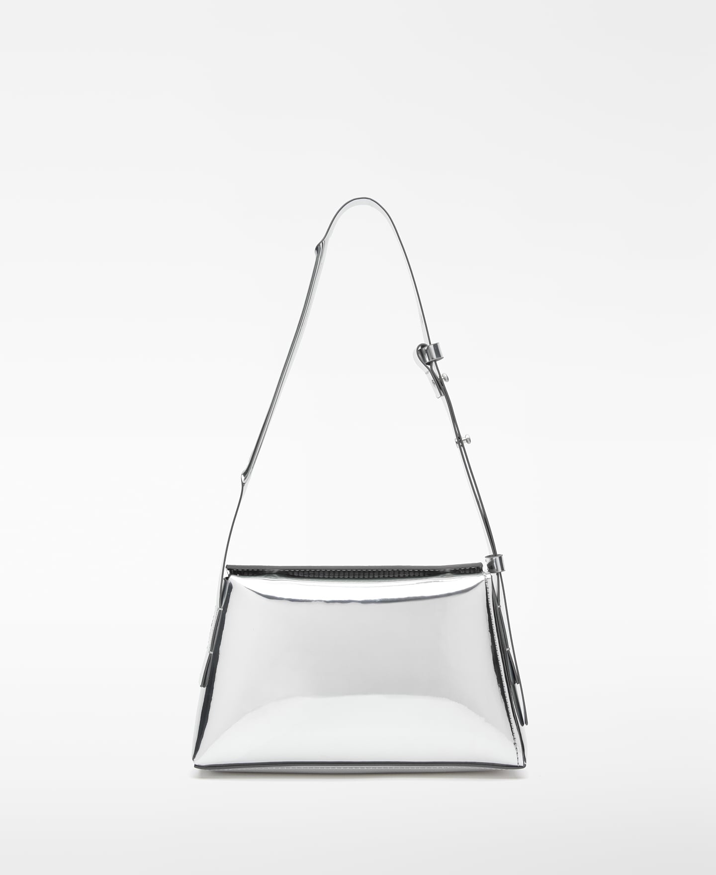 Mica metallic-finish shoulder bag image number 1