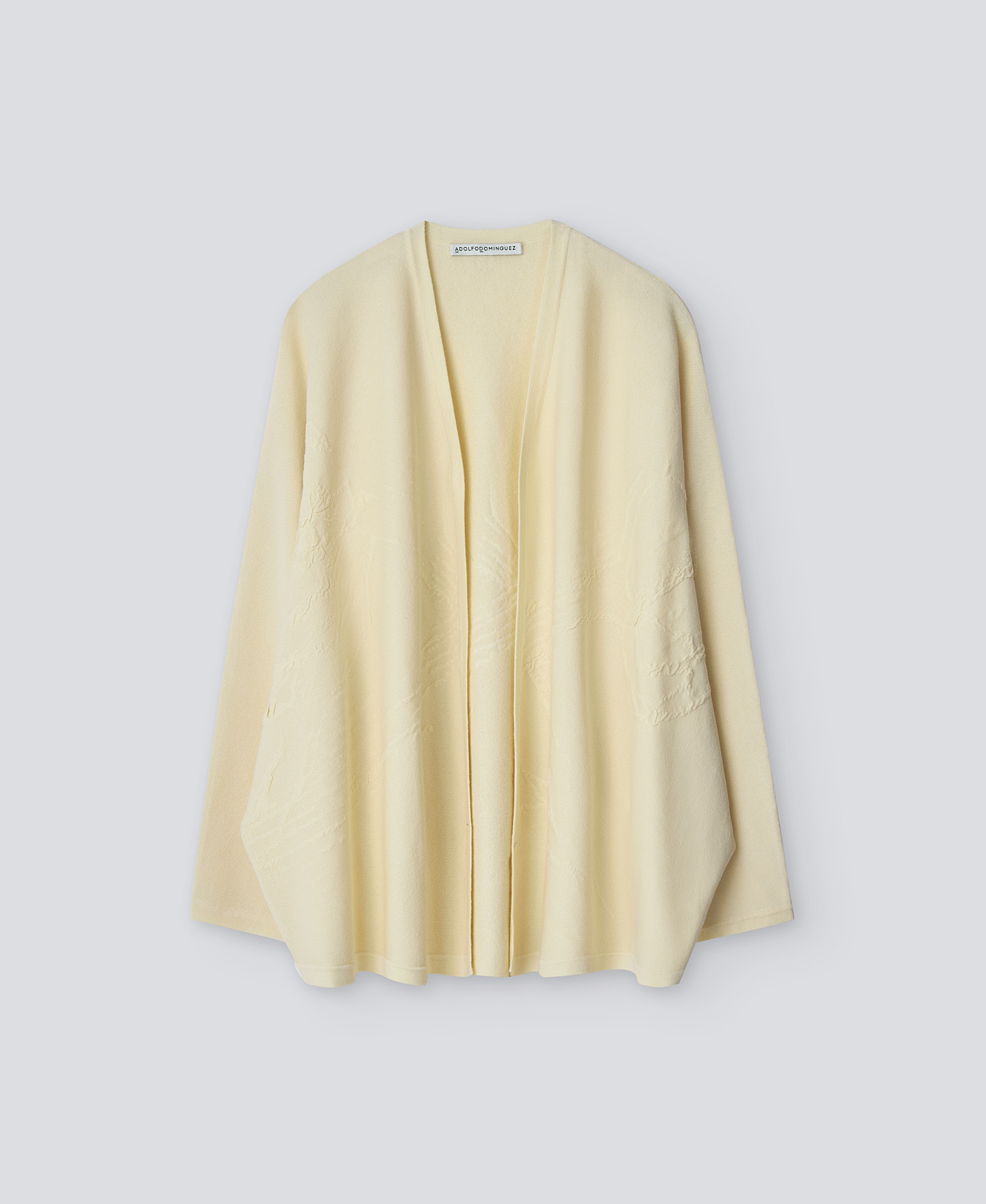 Chaqueta kimono punto jacquard mujer image number 4