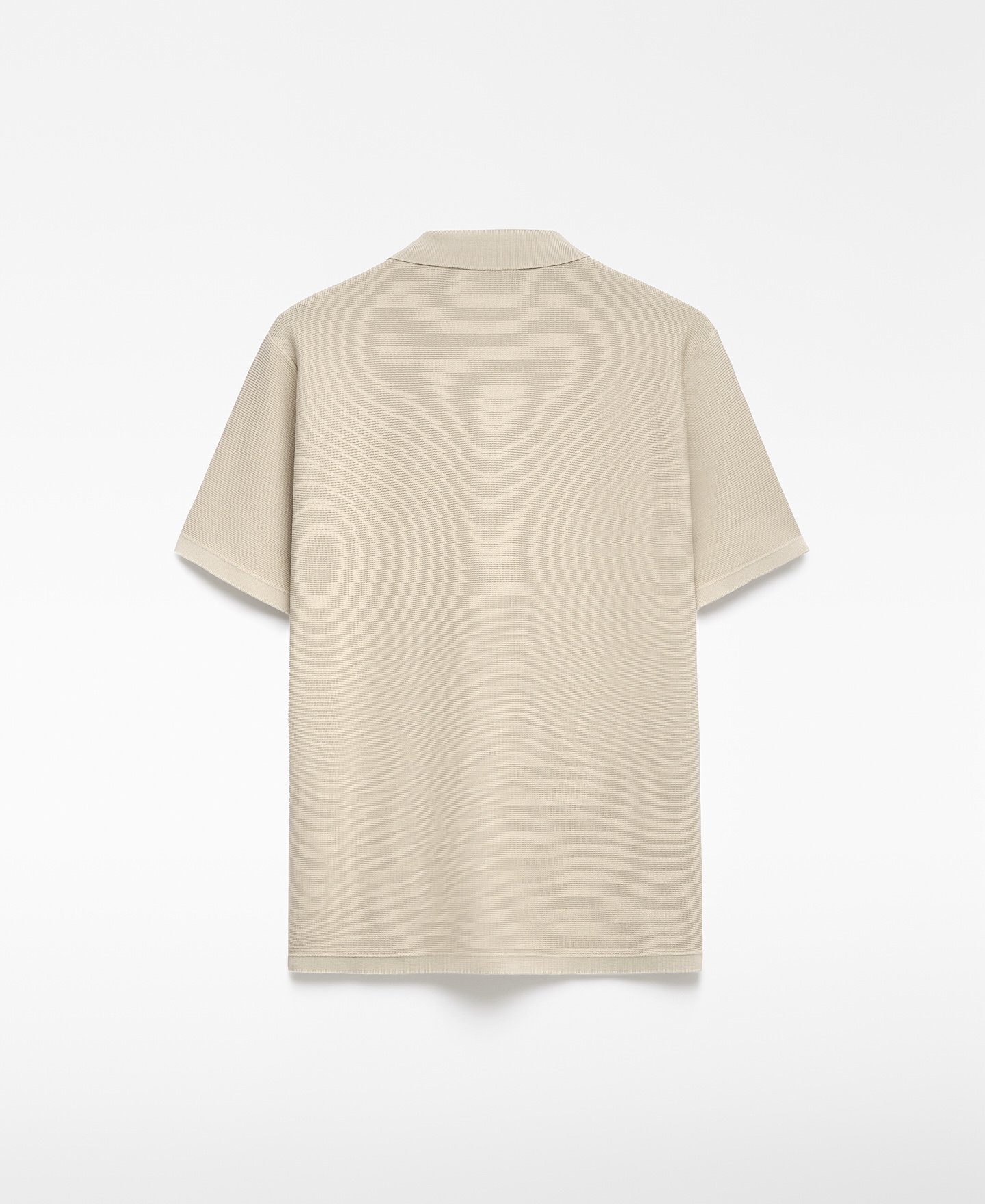 Cotton blend structured knit polo shirt man image number 5