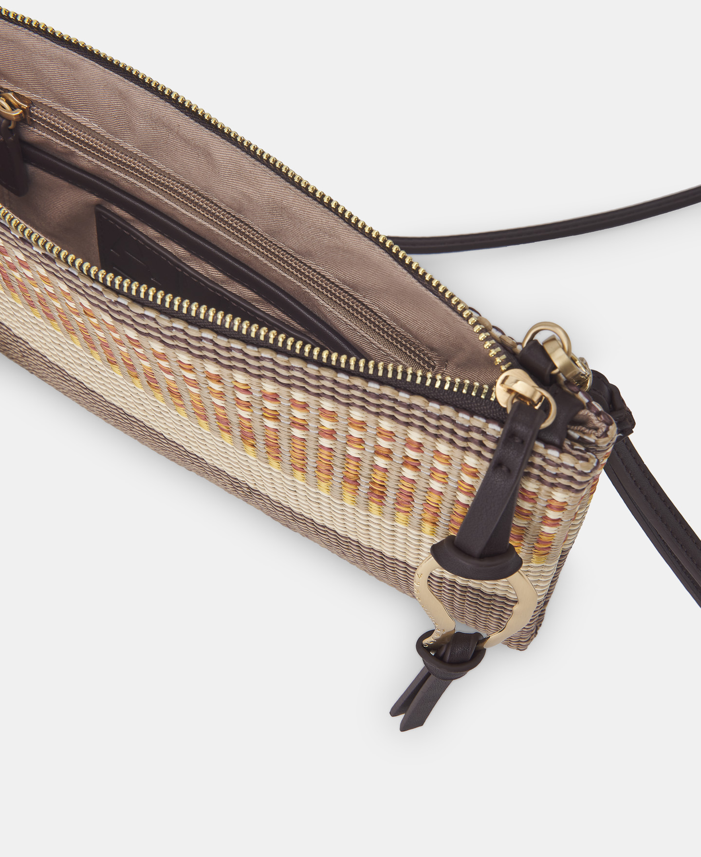 Flat raffia crossbody bag image number 2