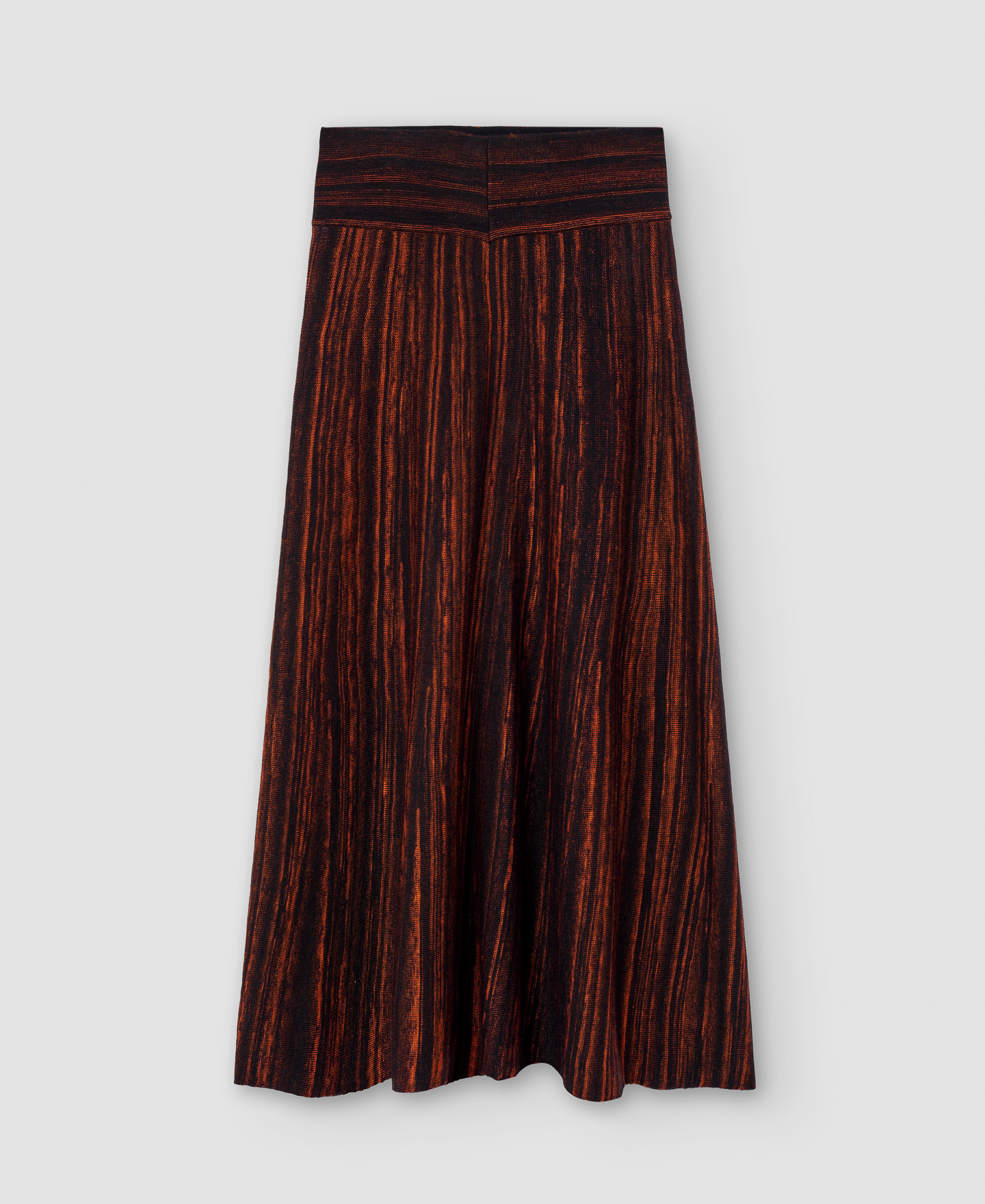 Printed soft A-line skirt image number 5