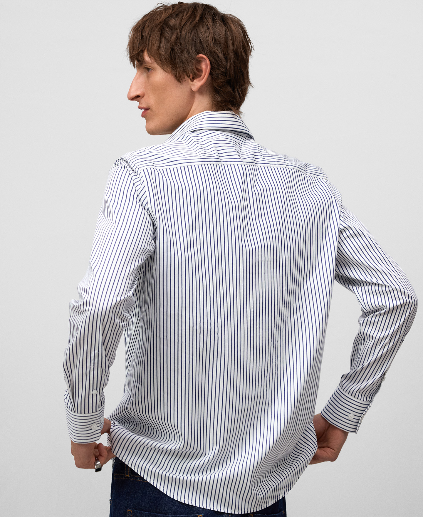 Chemise regular fit à rayures homme image number 2