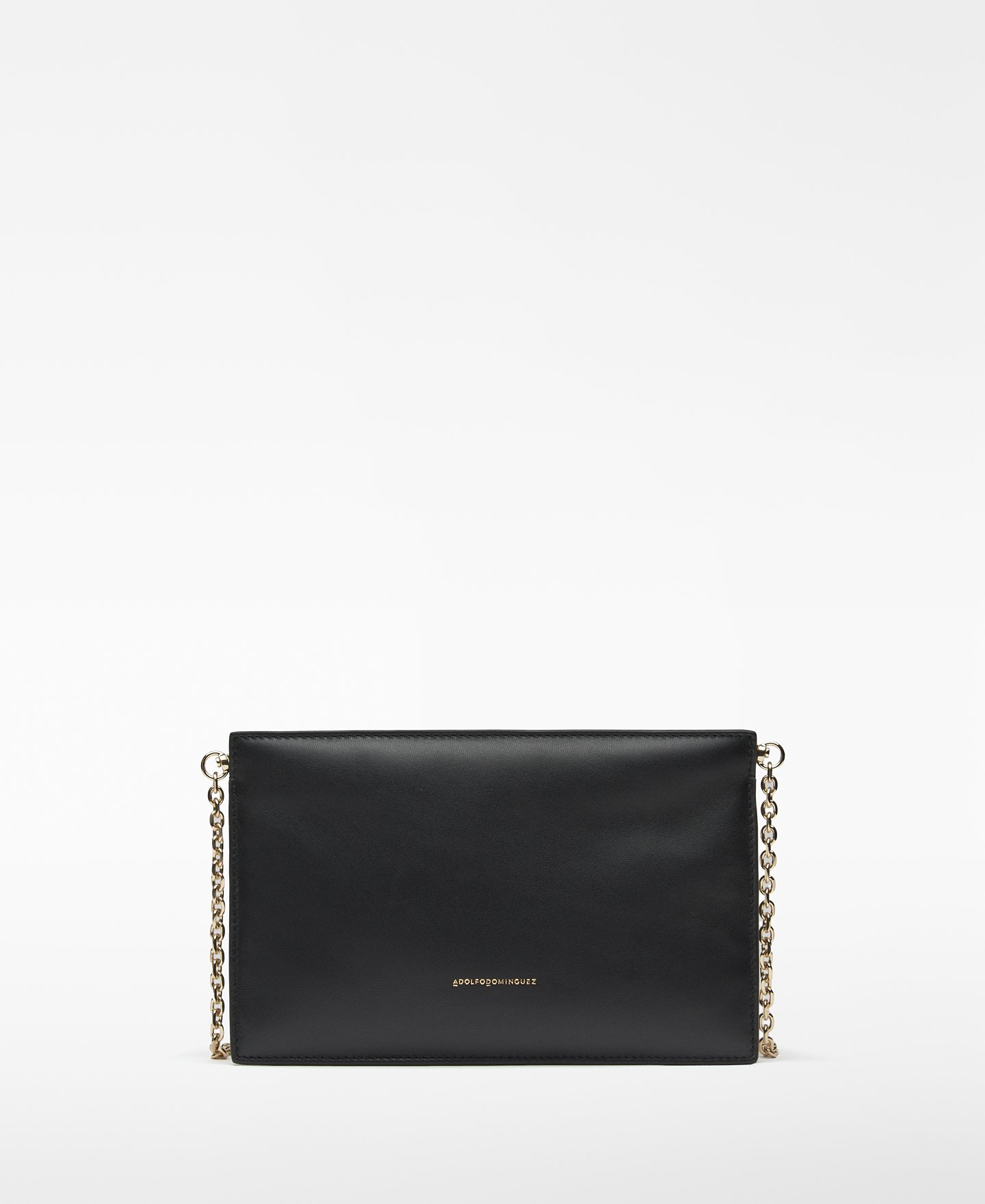 Leather padded clutch woman image number 0