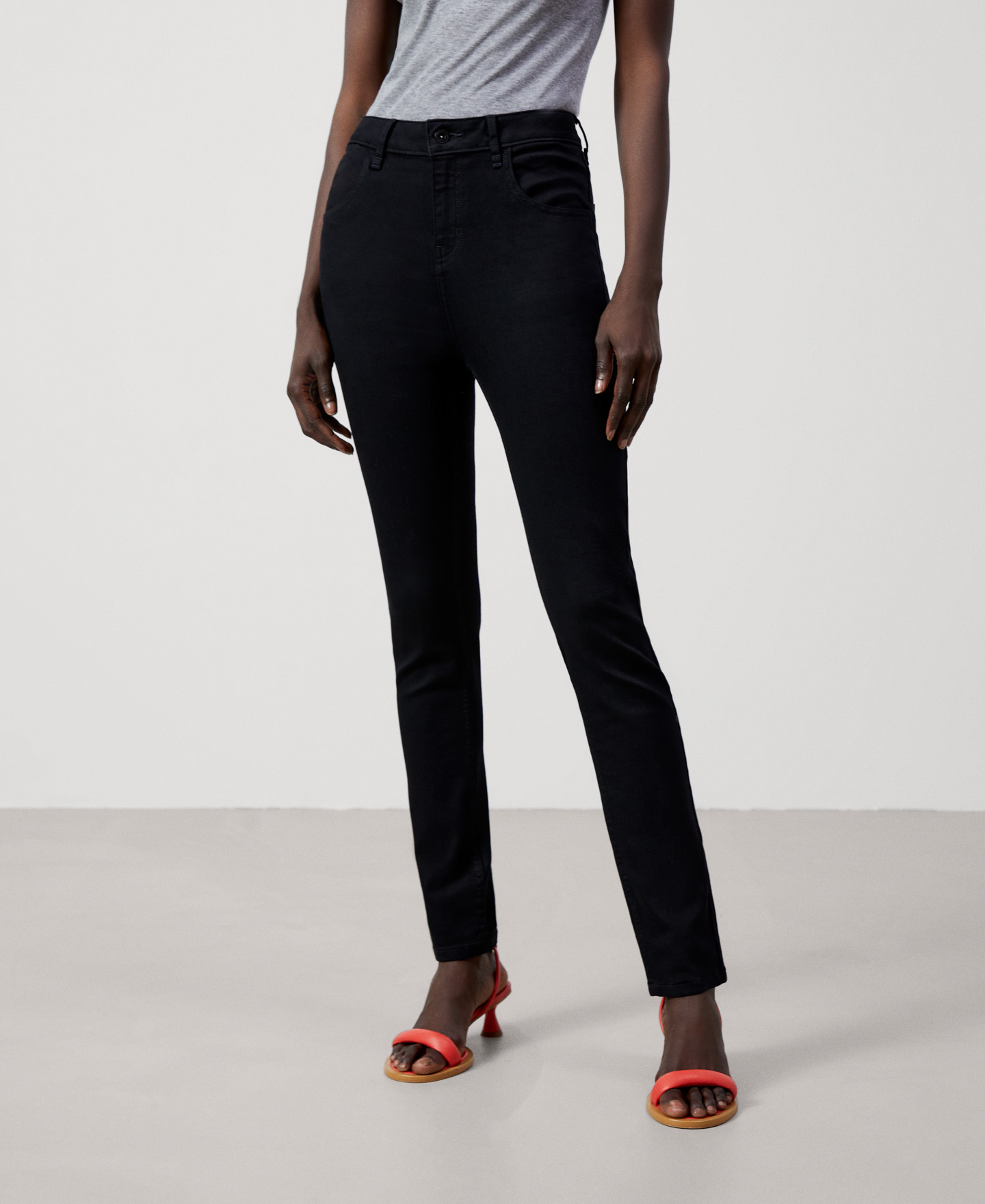 Recycled polyester skinny trousers image number 0