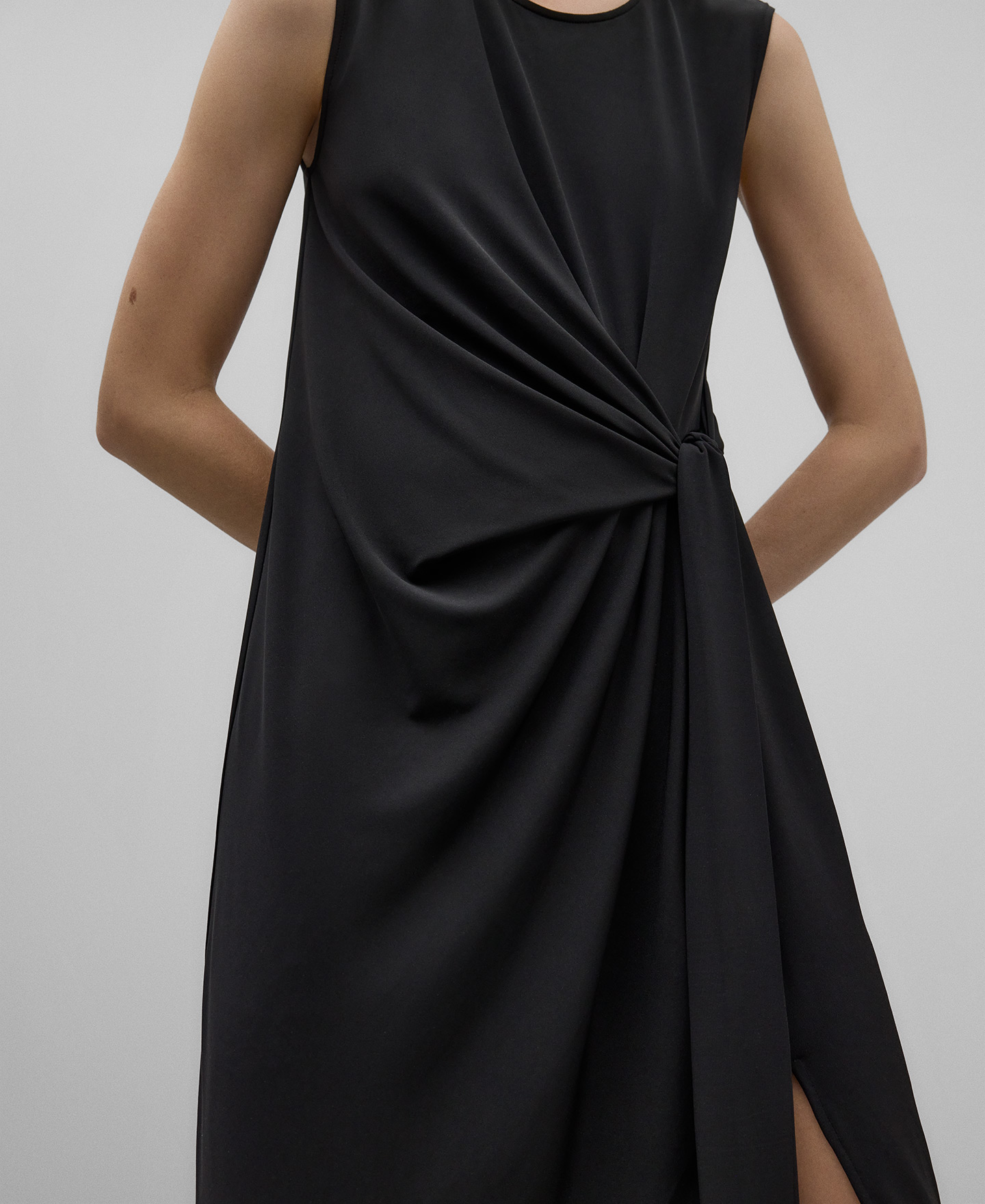 Midi dress with knot woman image number 3