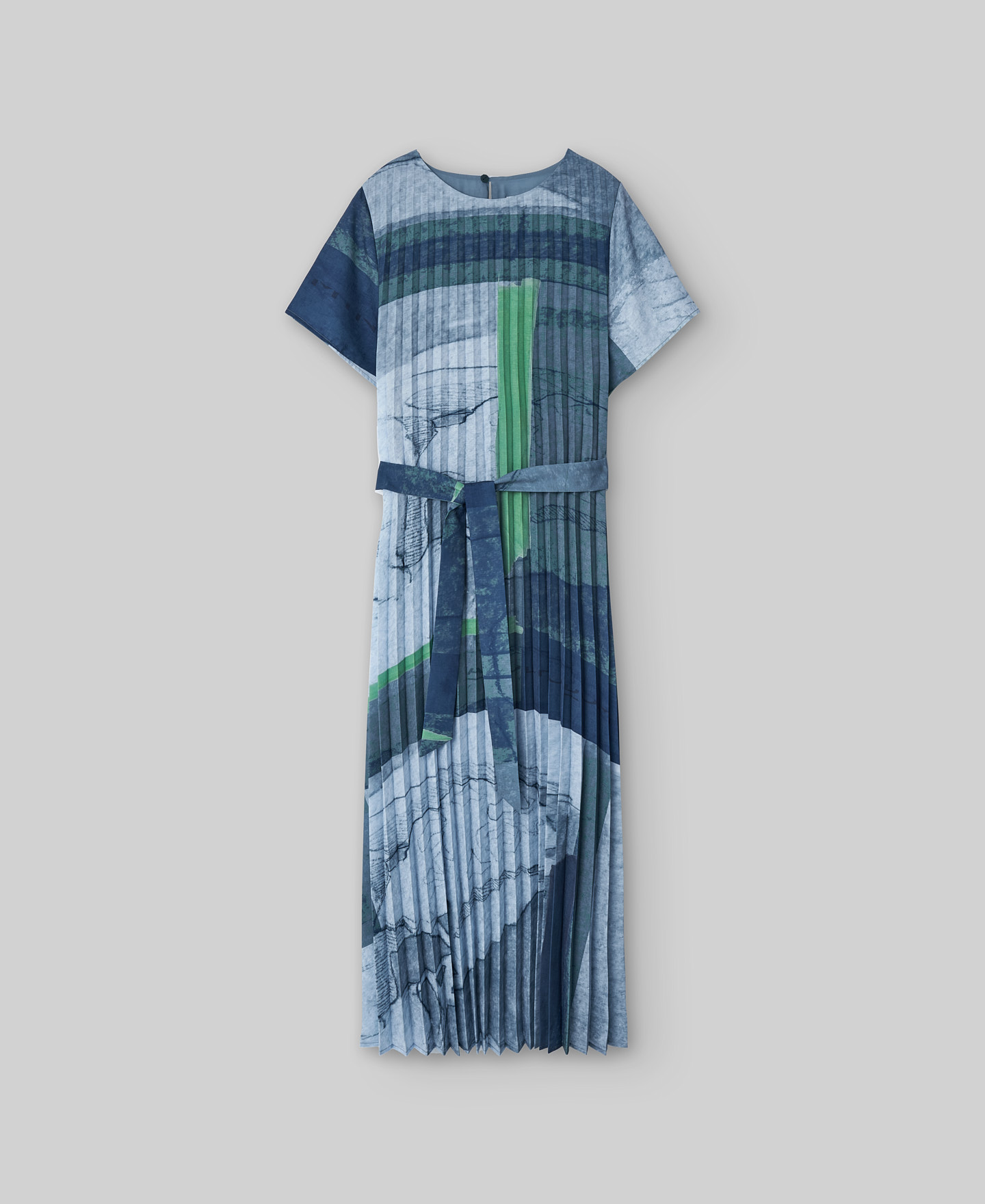 Robe midi froissée imprimée pour femme image number 4