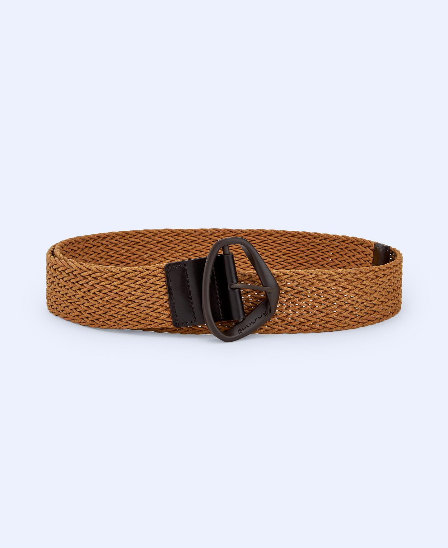 Leather and cotton braided belt image number 0