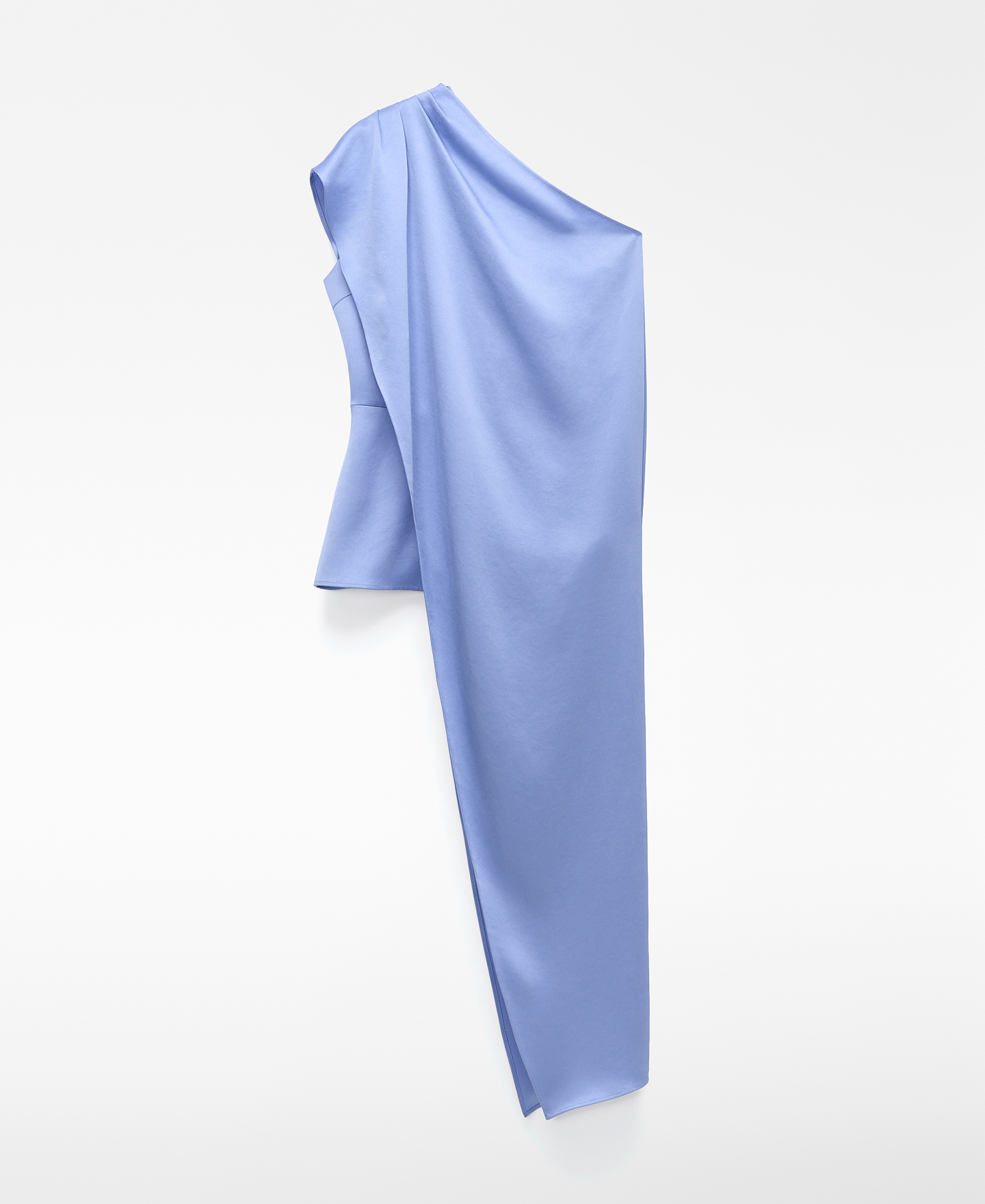 Peplum top with asymmetric overlaid cape image number 4