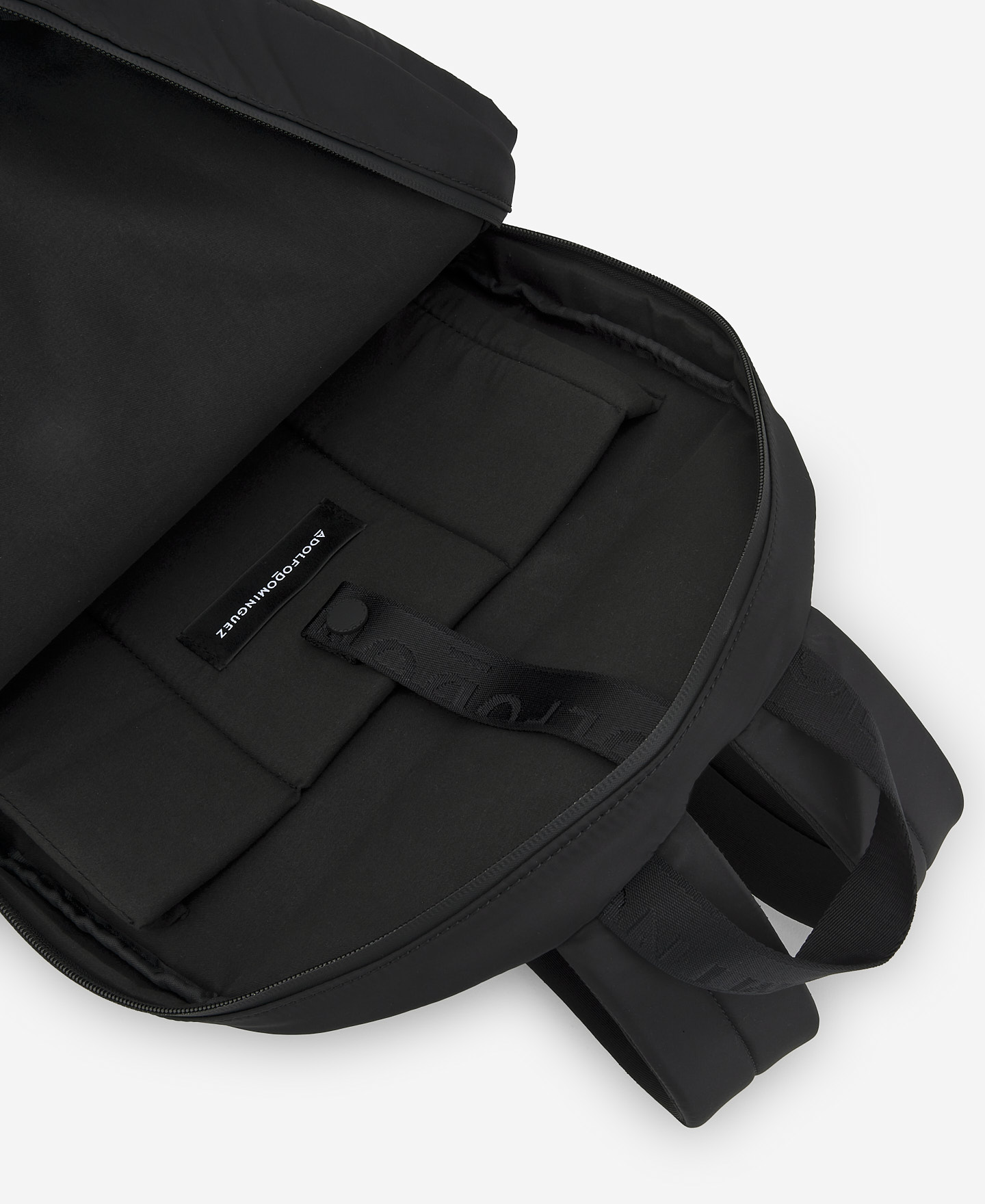 Recycled materials black backpack image number 2