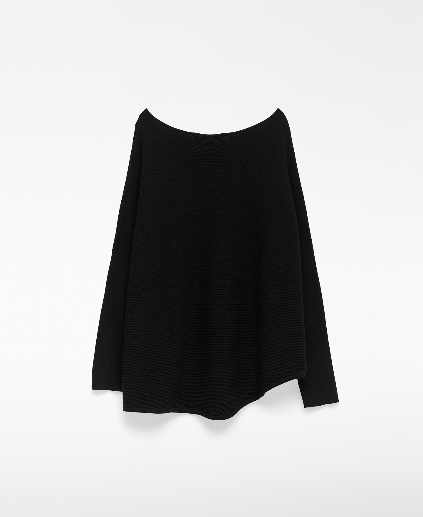 Structured knit asymmetric sweater image number 5