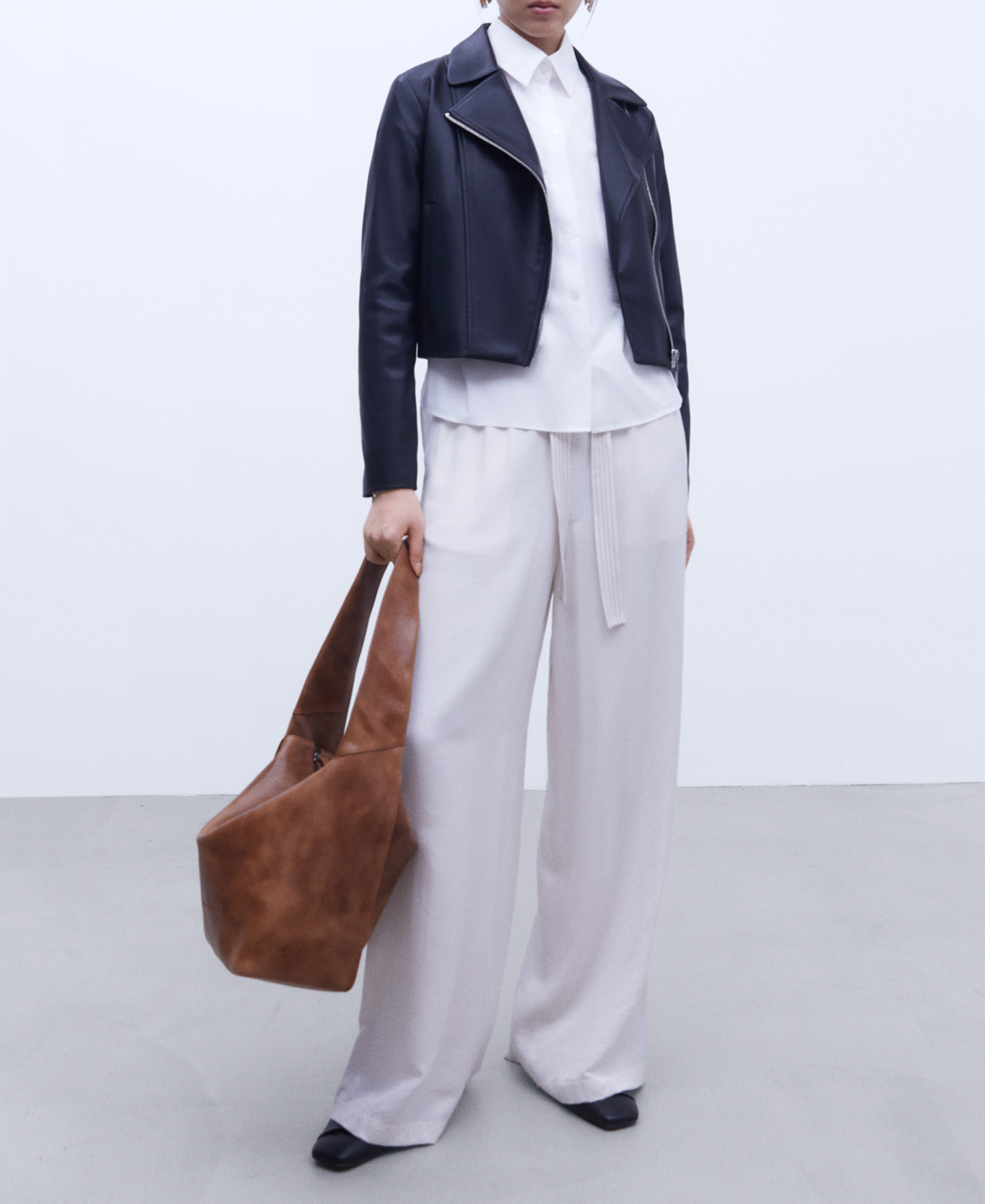 Recycled polyester biker jacket image number 1