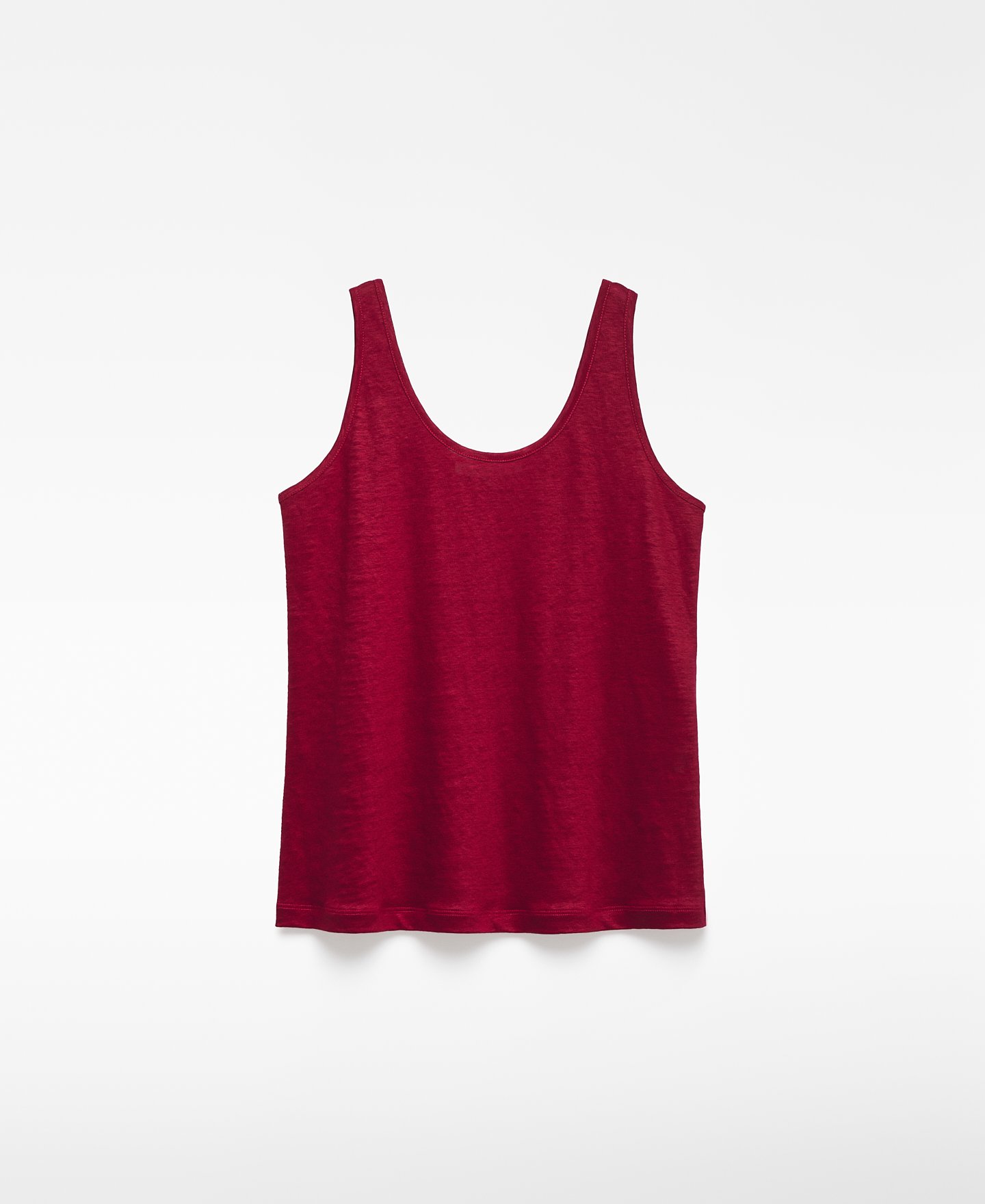 European linen sleeveless T-shirt woman image number 4