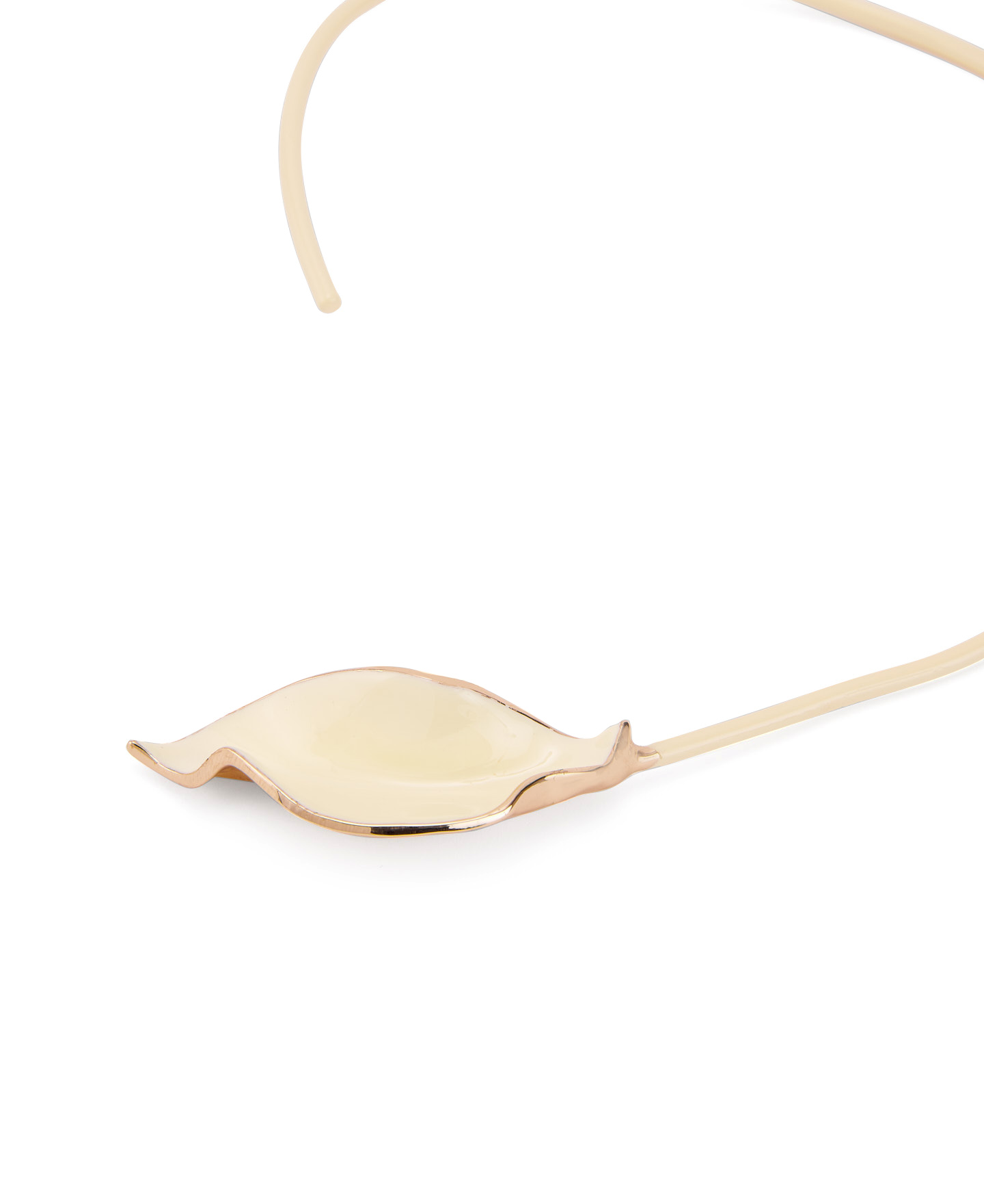 Rigid leaf necklace woman image number 1