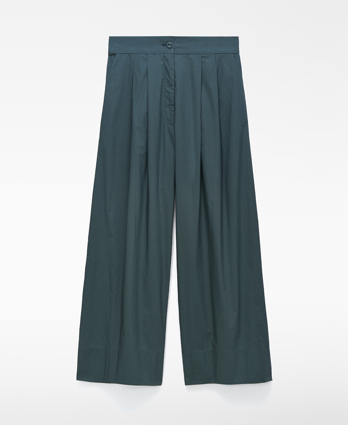 Organic cotton double-pleated trousers image number 4