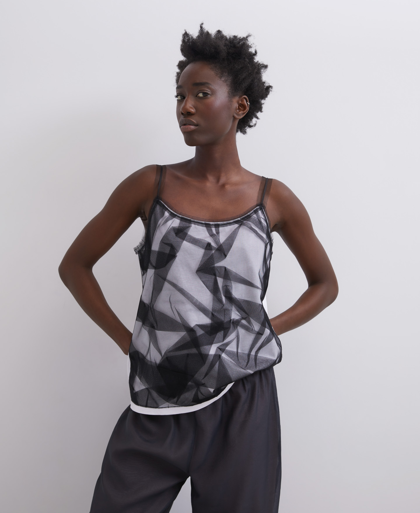 Strapless top with double layer image number 0