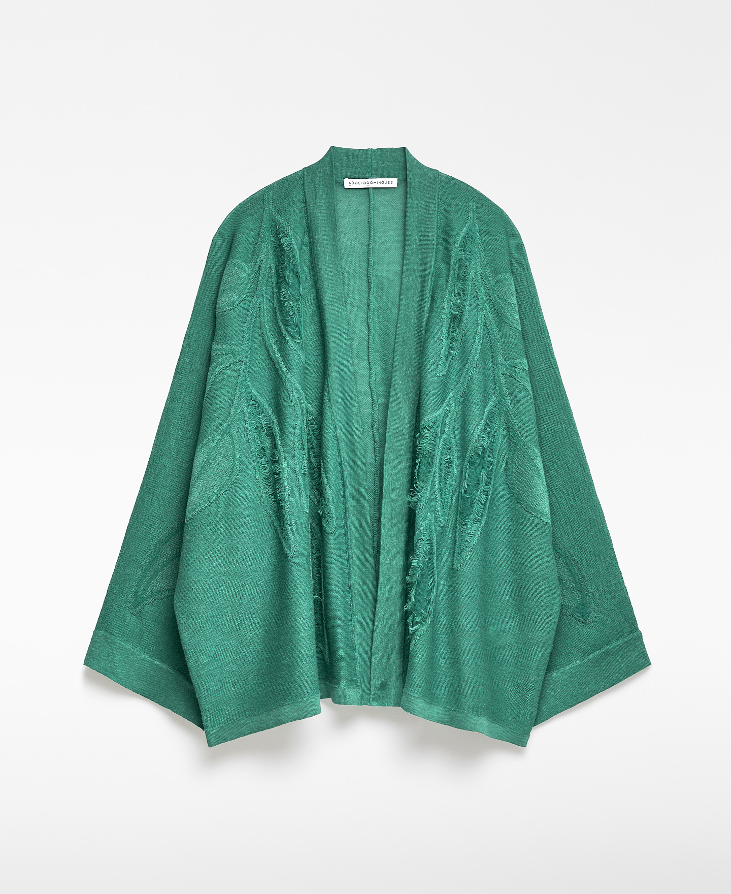 Chaqueta hojas punto jacquard mujer image number 4