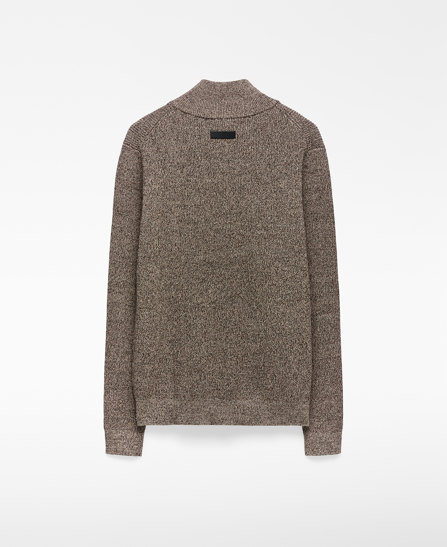 Zip-up perkins collar sweater man image number 5