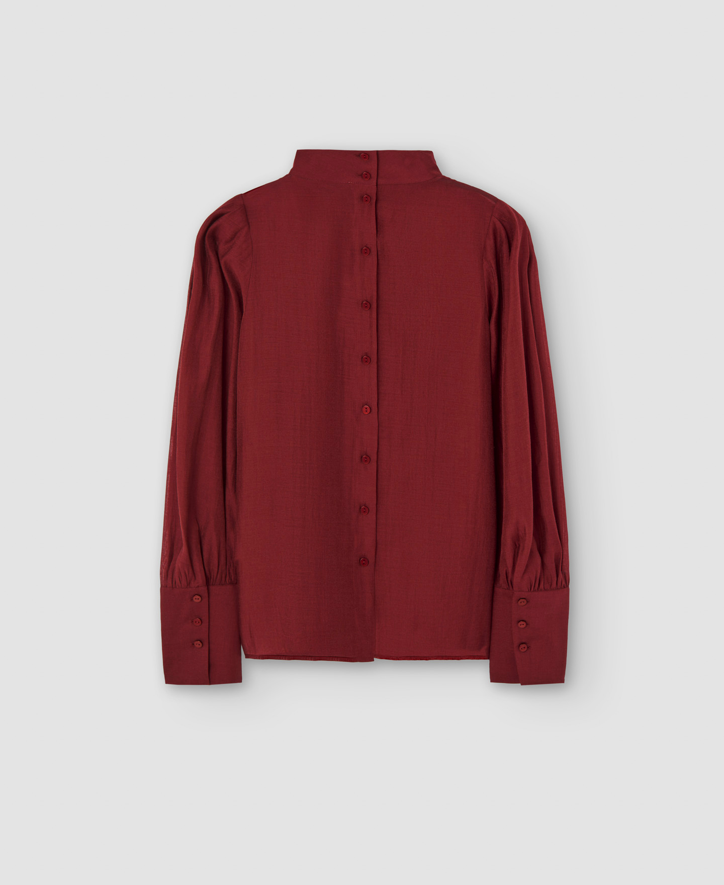 Mandarin collar lyocell shirt image number 5