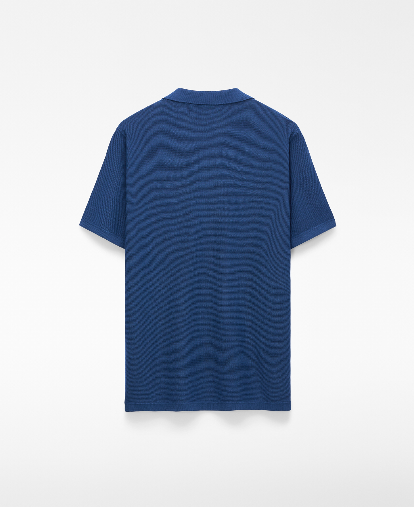 V-neck structured knit polo shirt image number 5