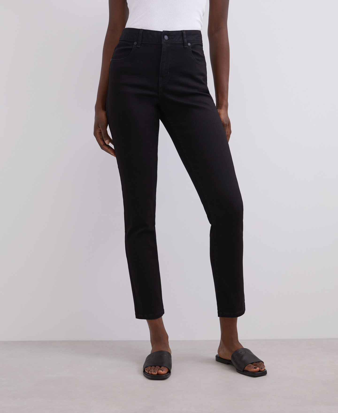 High rise skinny jeans image number 1