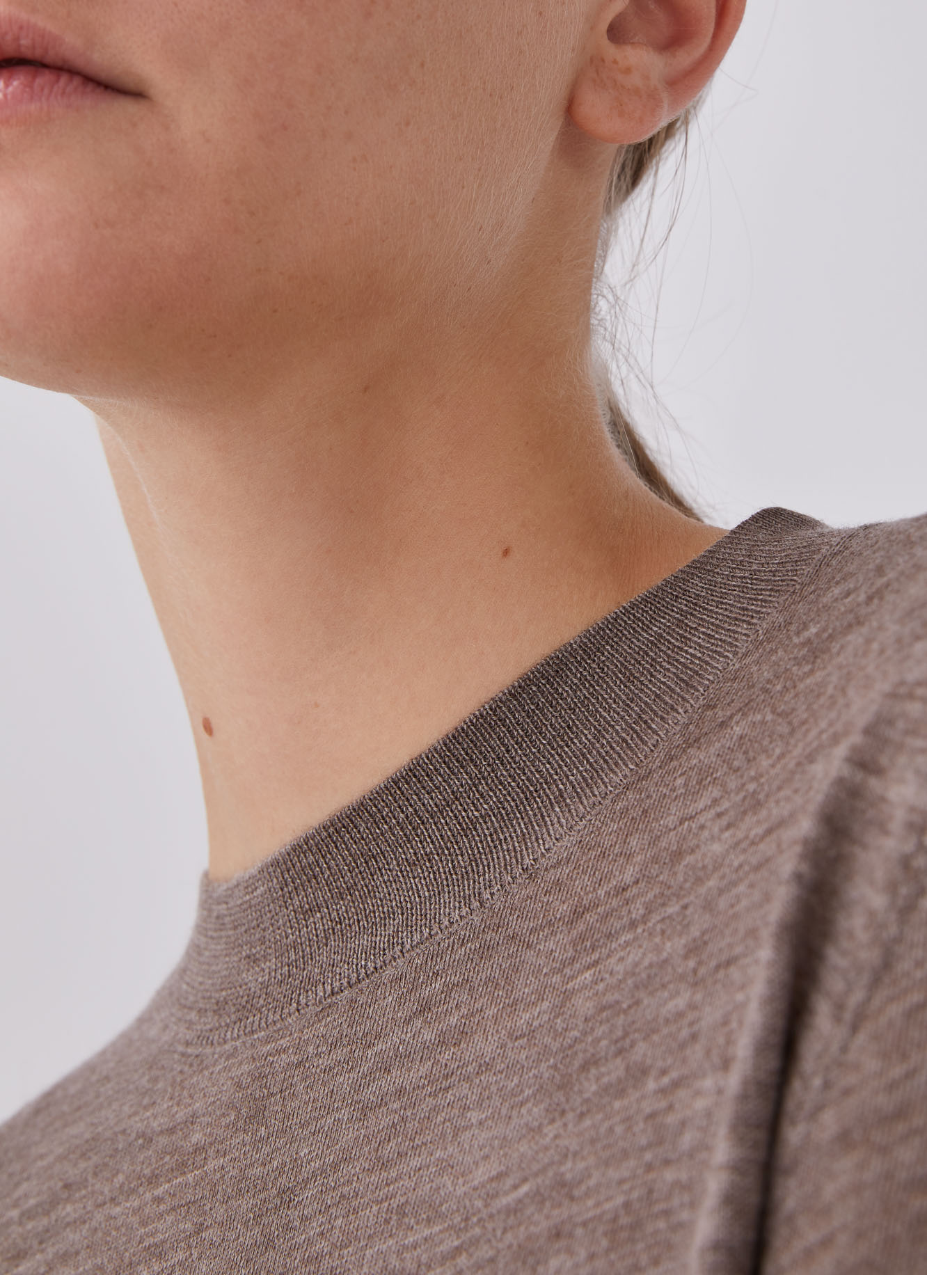 Merino wool perkins neck sweater image number 3