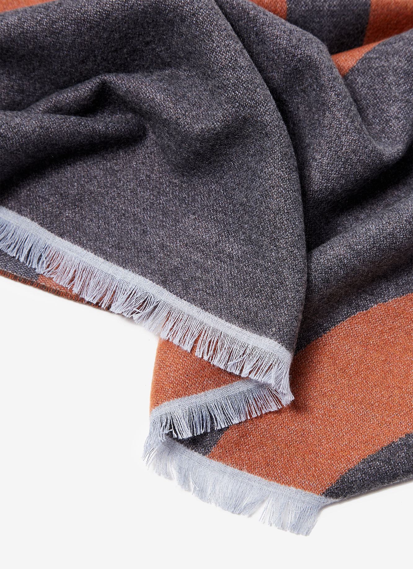 Bicolour foulard with logo image number 1
