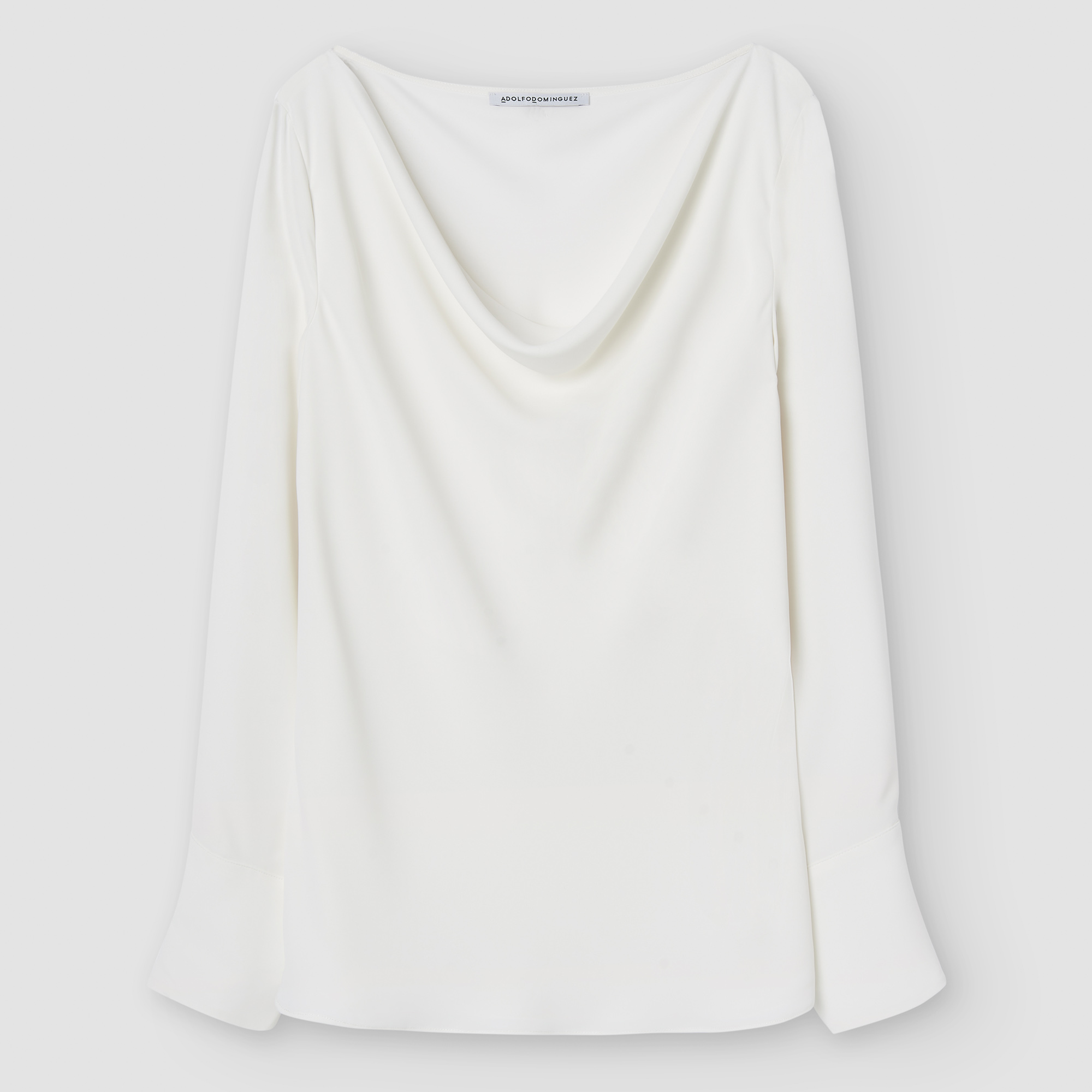 Recycled materials draped blouse image number 4