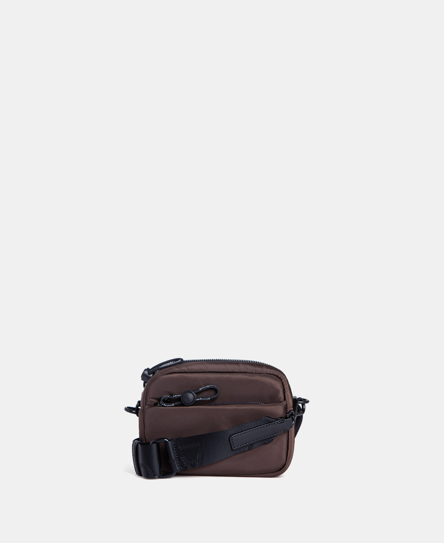 Square shoulder bag in quilted fabric image number 0