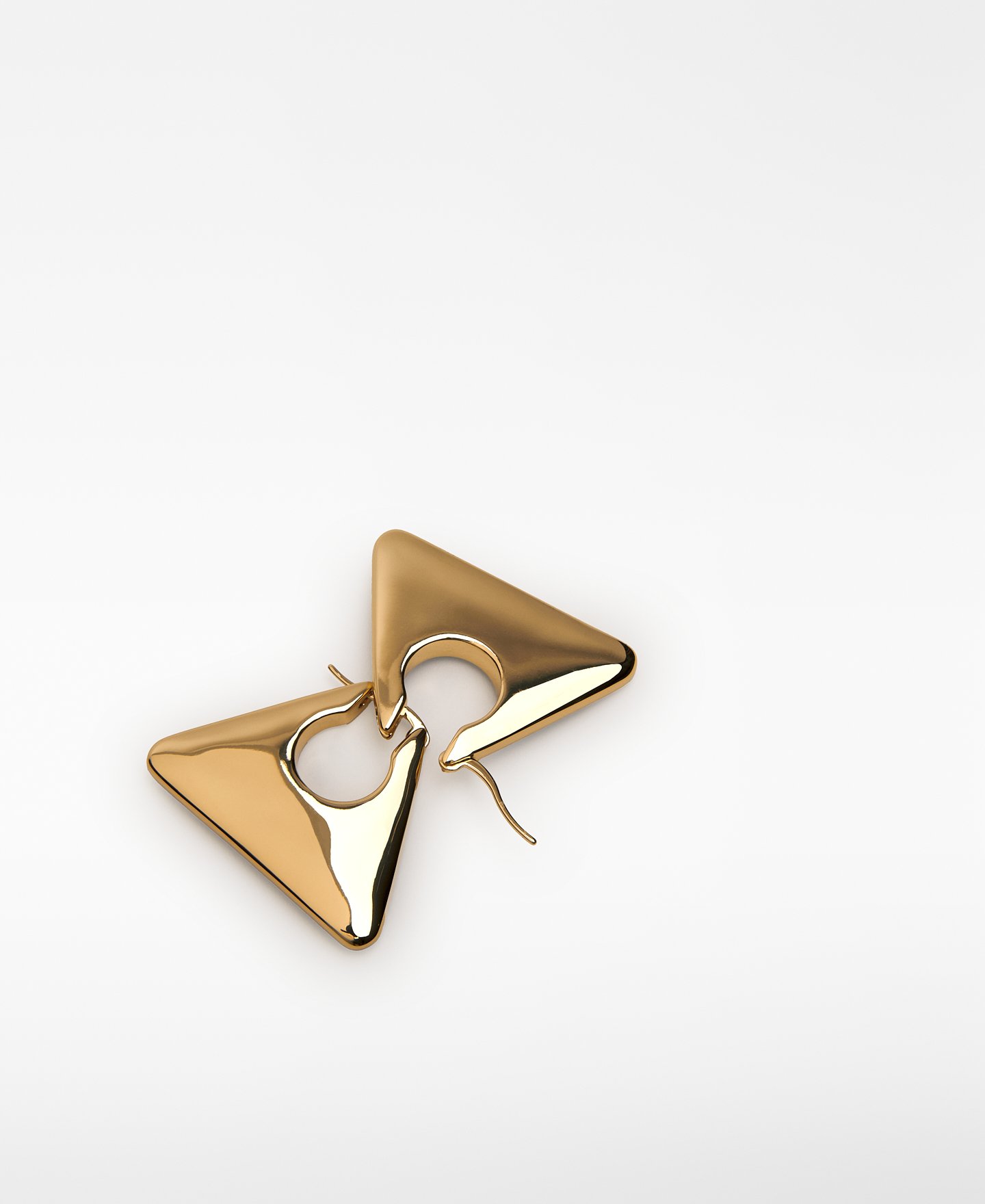 Triangular metal earrings woman image number 1