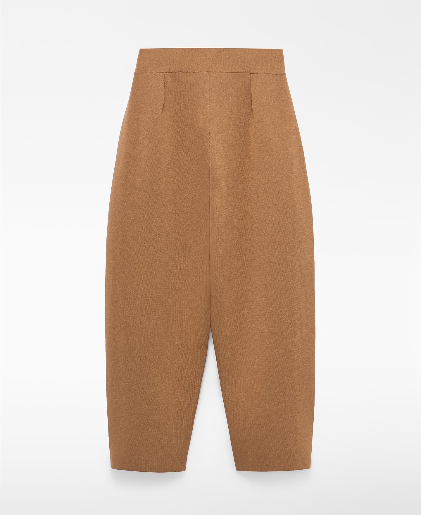 Knit barrel fit trousers image number 5