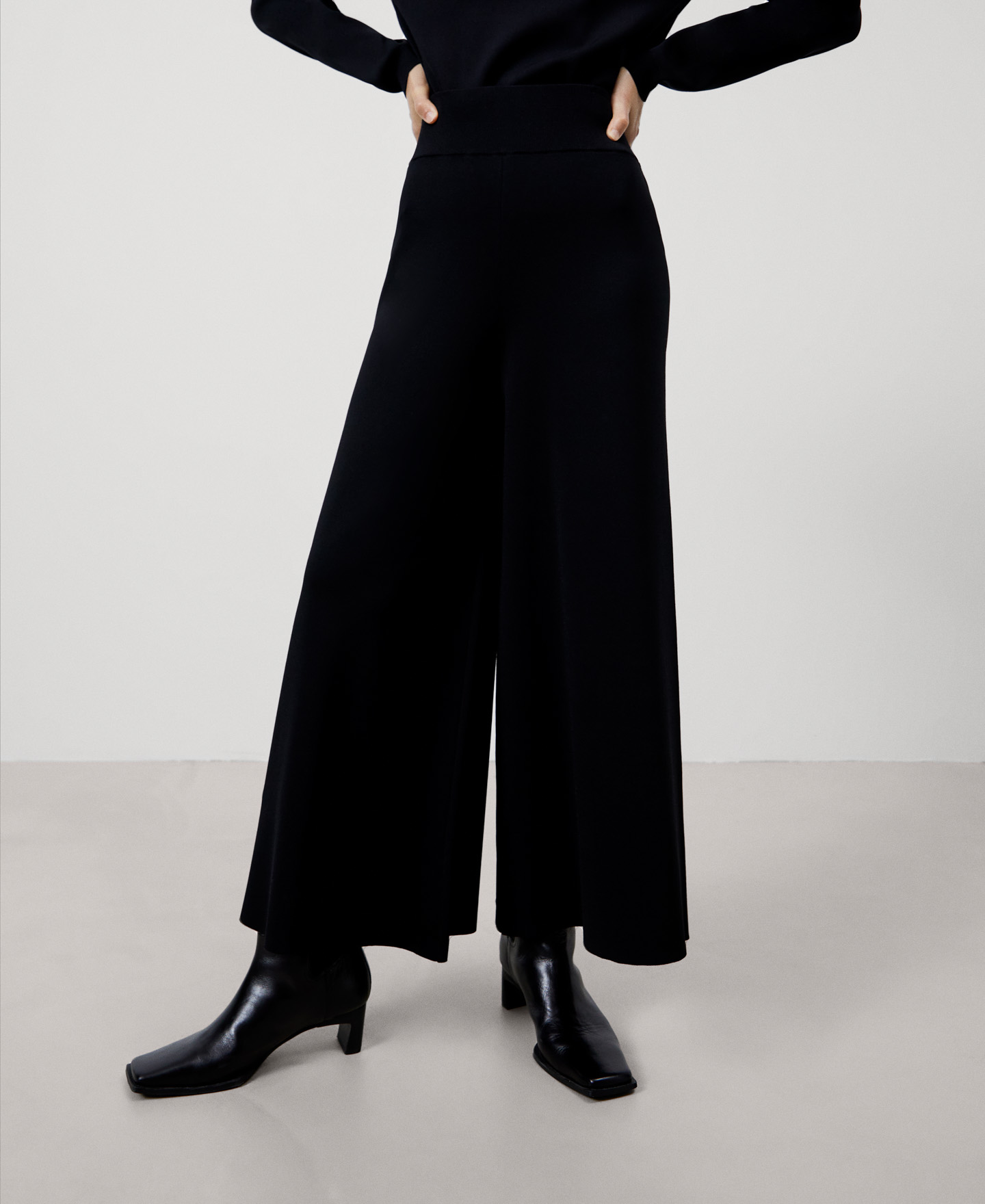 Recycled nylon palazzo trousers image number 0