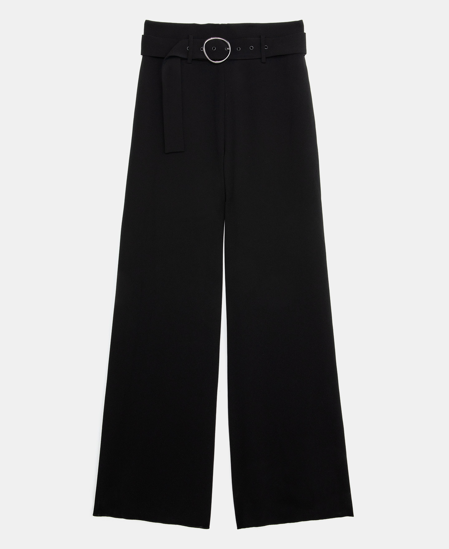 Palazzo trousers with belt image number 4