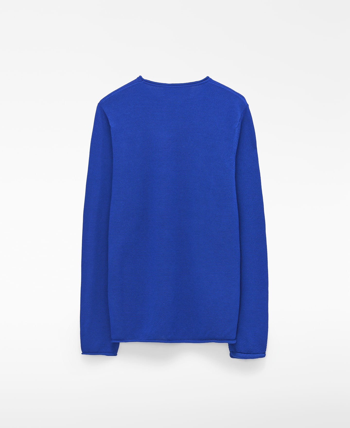 Rolled neck piqu&eacute; sweater image number 5