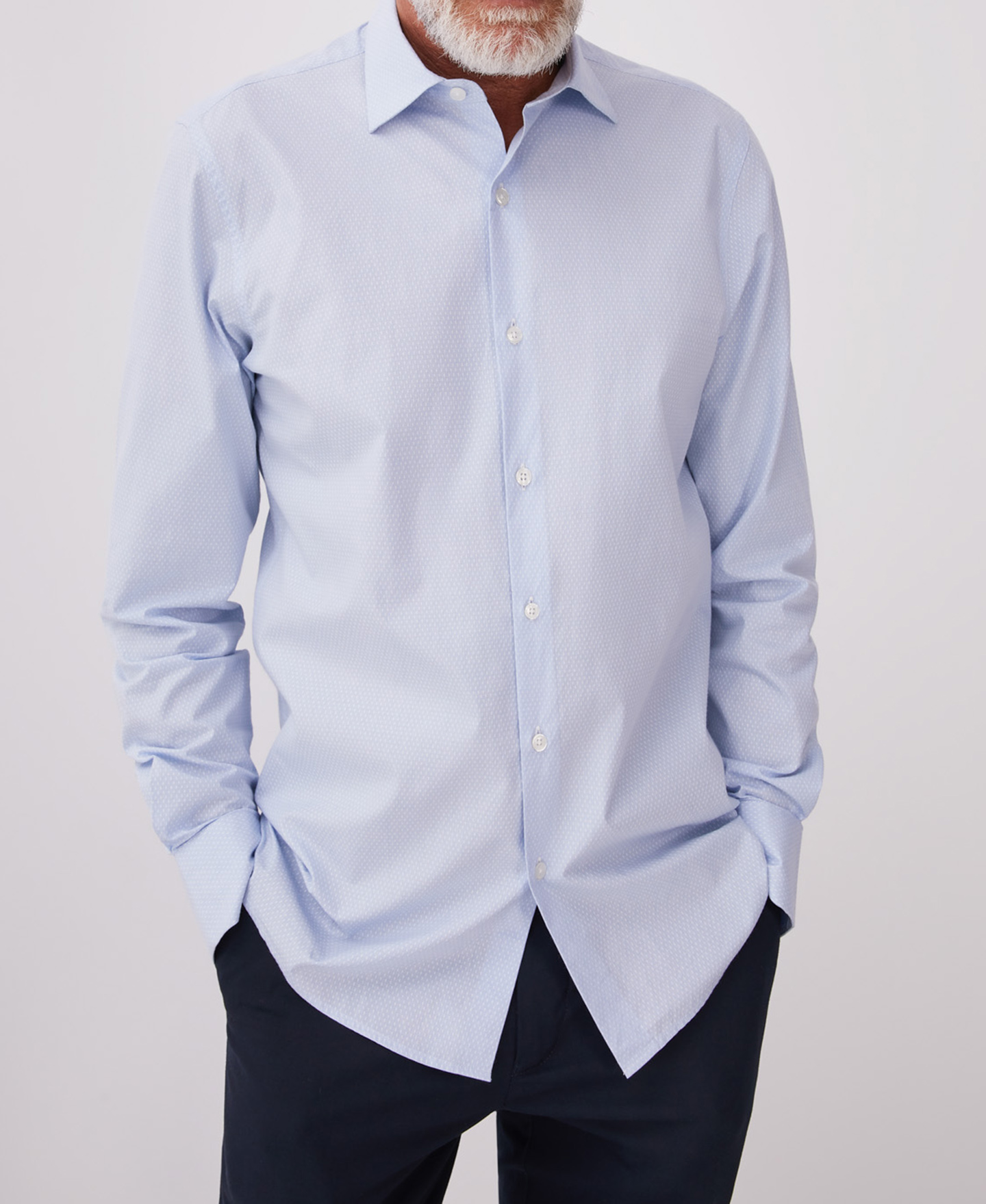 Slim fit tailored cotton shirt image number 0