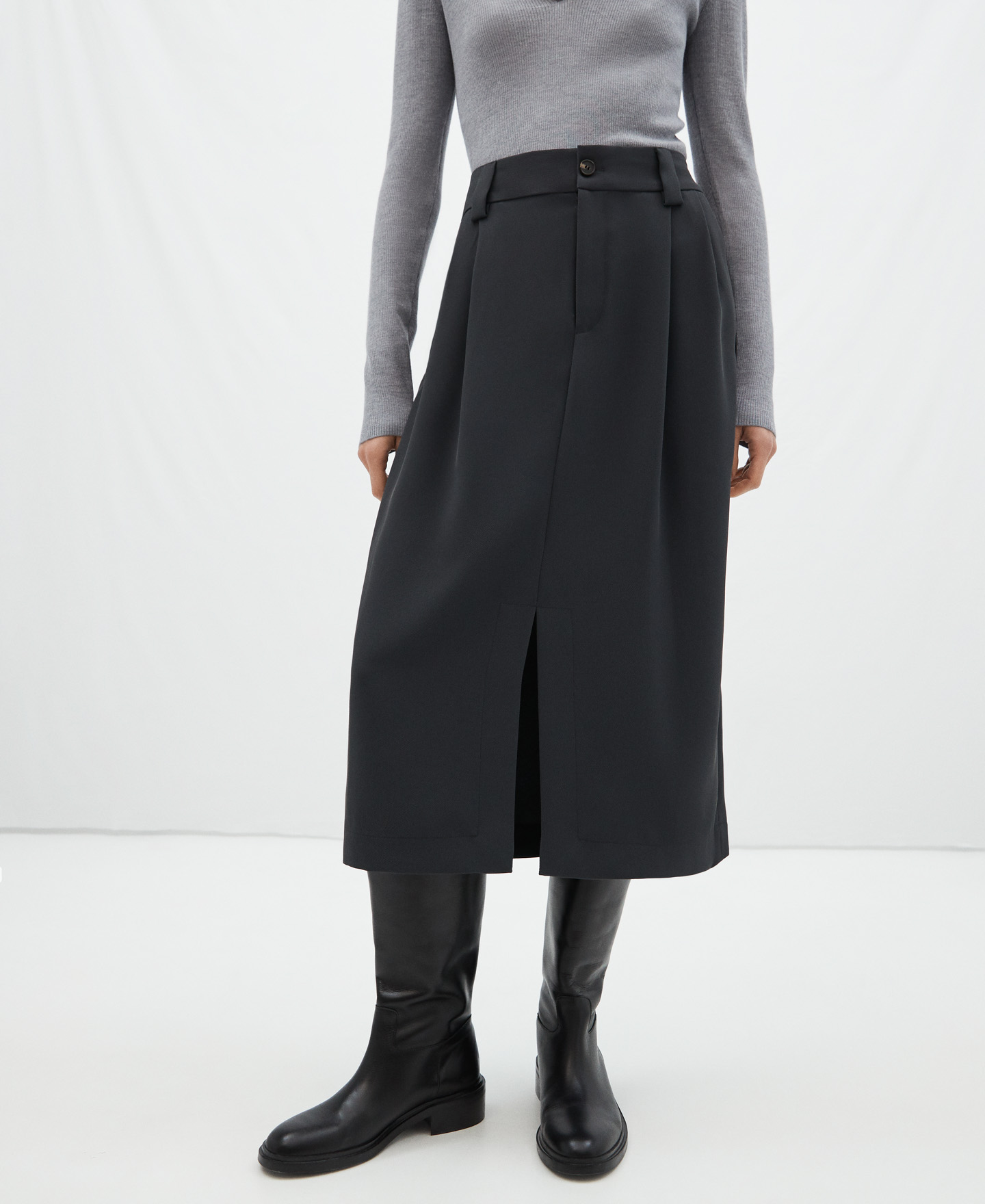 Front slit long skirt image number 0