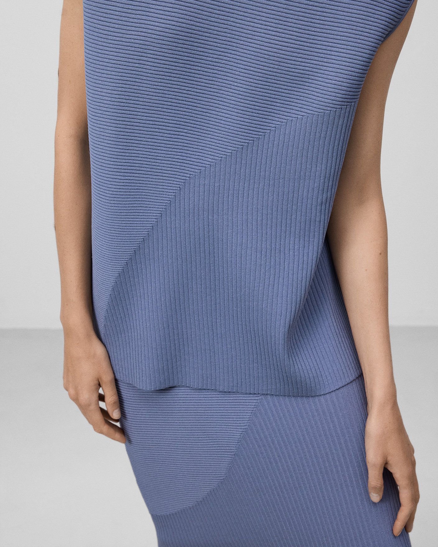 Ribbed knit top woman image number 3