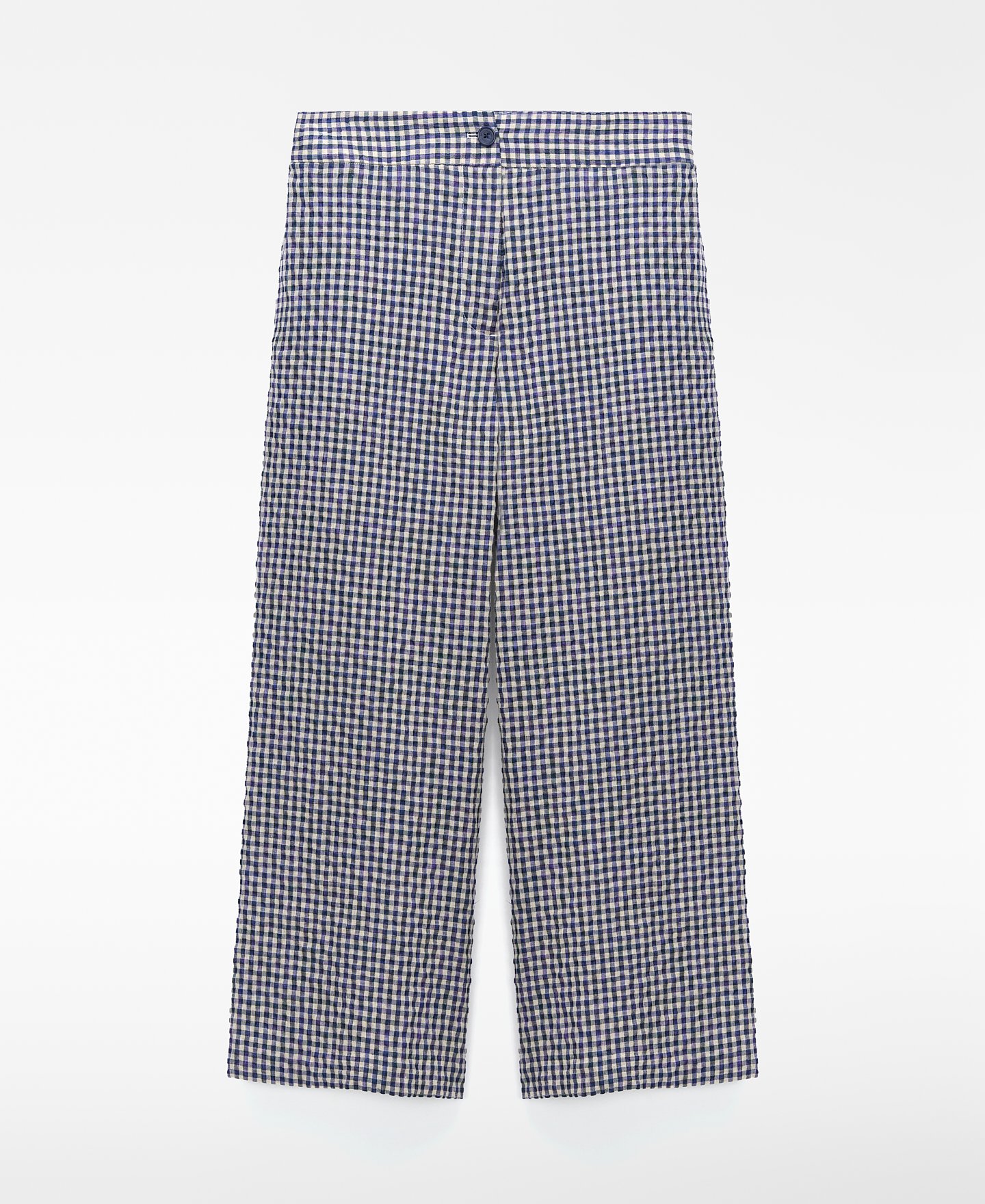Gingham seersucker trousers image number 4