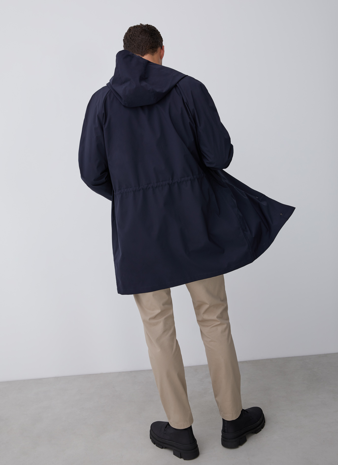 Parka con capucha de twill reciclado image number 1