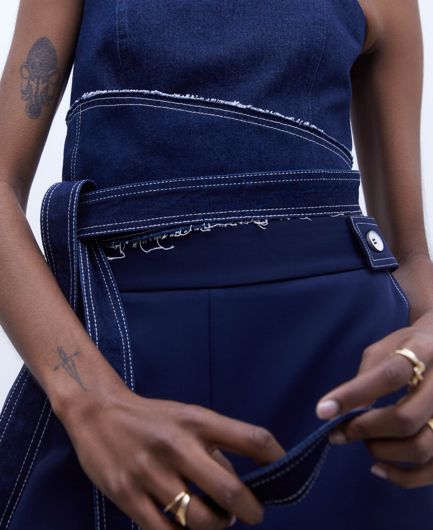 Cotton denim sash image number 3