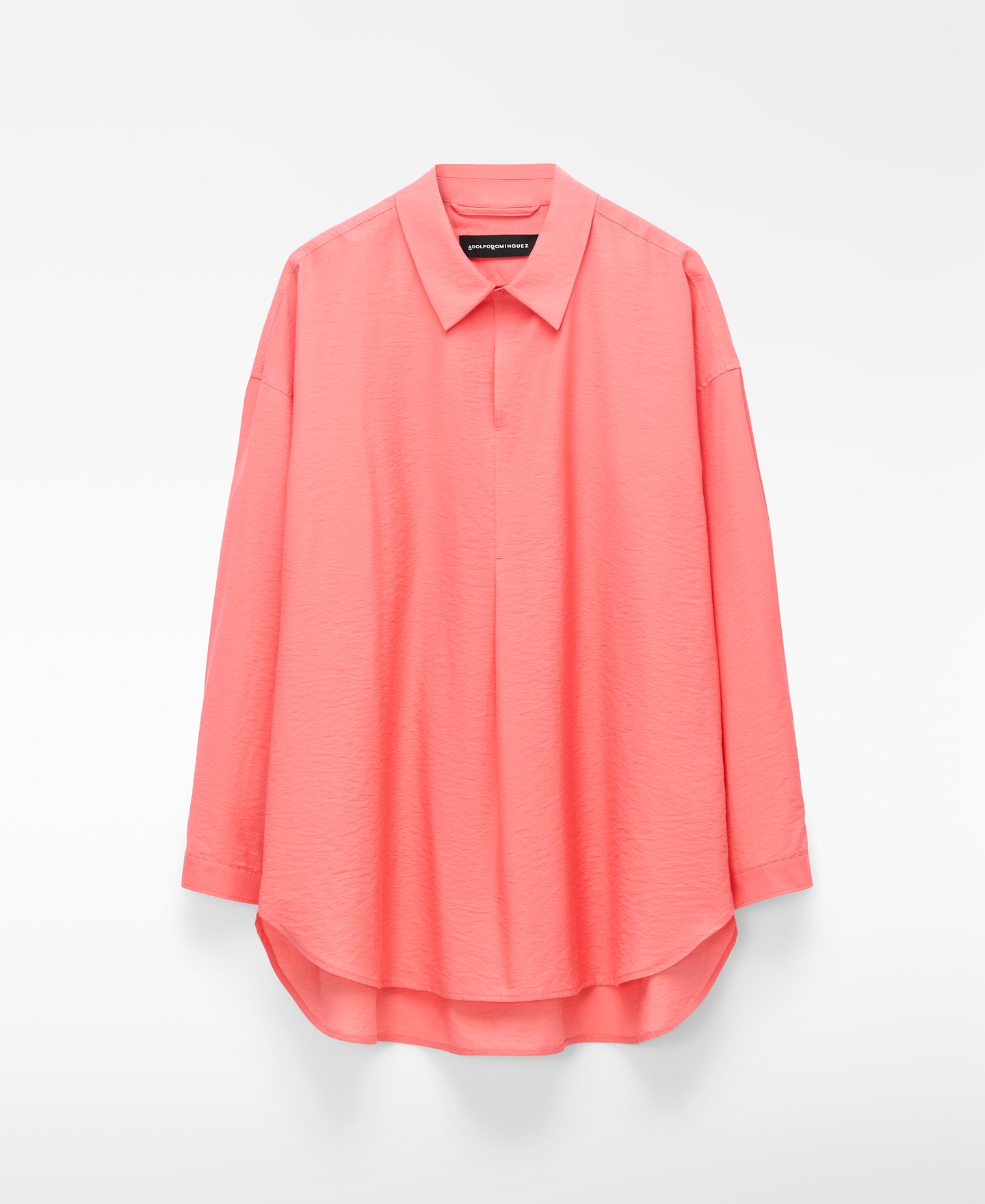 Half-placket oversize shirt image number 5
