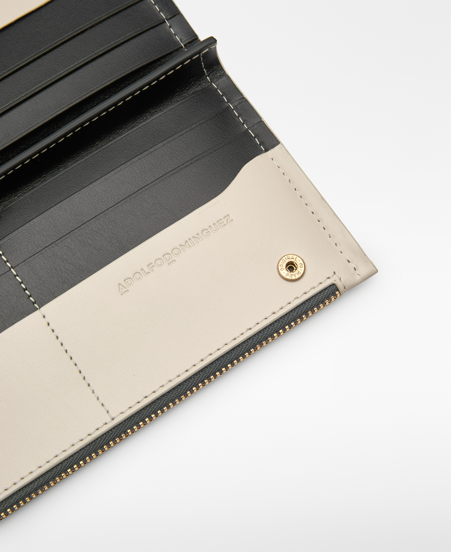 Leather map-printed wallet woman image number 1
